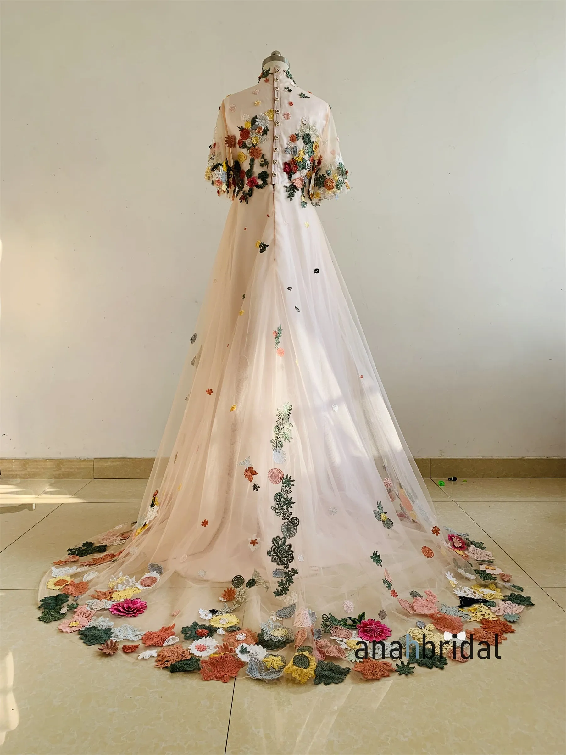 2024 New Fall Floral Wedding Dress