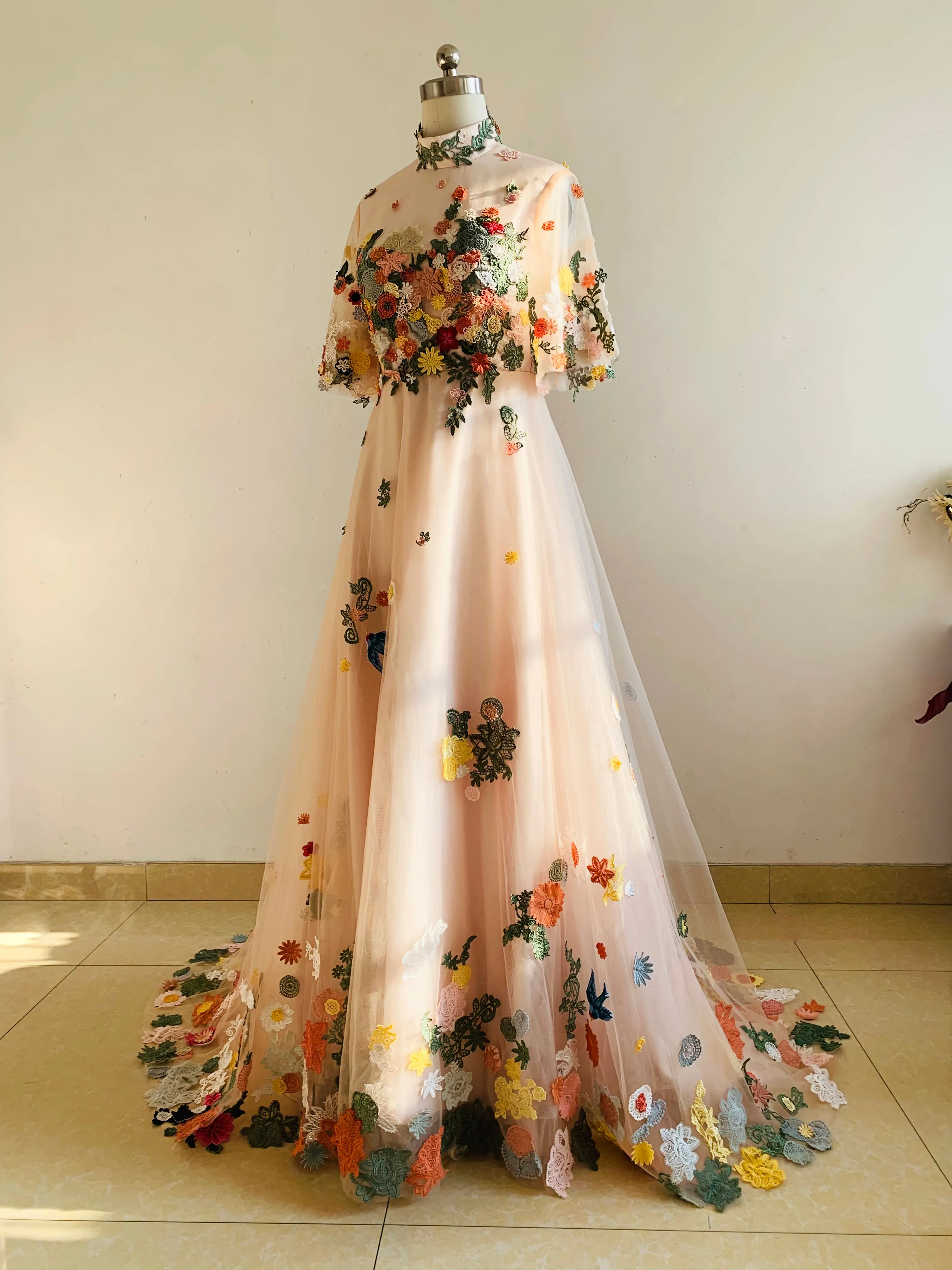 2024 New Fall Floral Wedding Dress