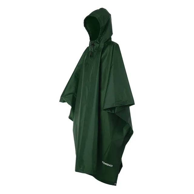 3 in 1 Raincoat Backpack Rain Cover Rain Coat Hood Hiking Cycling Rain Cover Poncho Raincoat Waterproof Outdoor Camping Tent Mat