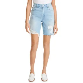 7 For All Mankind Womens Denim Destroyed Cutoff Shorts