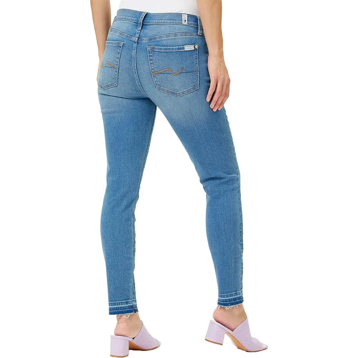 7 For All Mankind Womens Gwenevere Mid-Rise Ankle Skinny Jeans