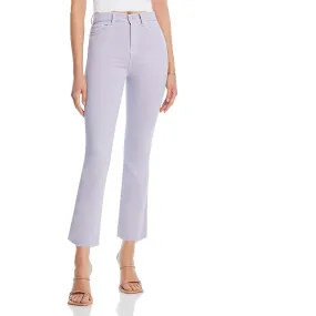 7 For All Mankind Womens High Ride Cropped Flared Jeans