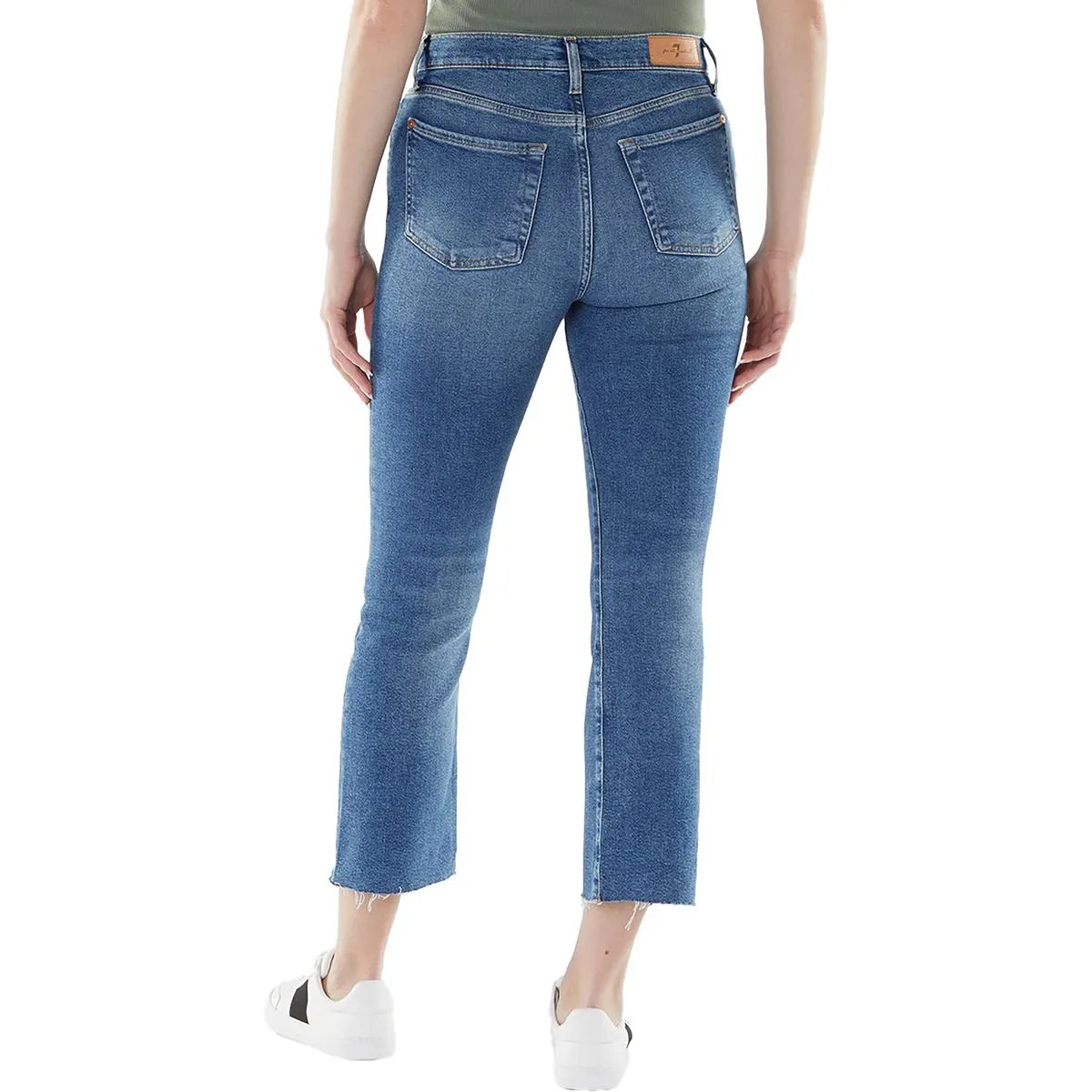 7 For All Mankind Womens High Waist Kick Flare Slim Jeans