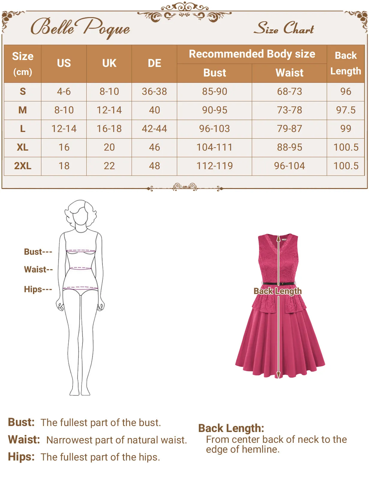 A Line Dresses for Women Lace Patchwork Sleeveless Flared Vintage Dress with Belt