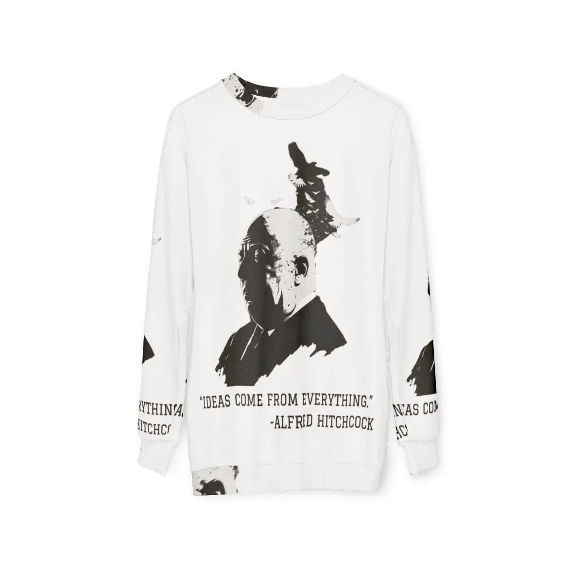 Alfred Hitchcock Illustration Sweatshirt - Movie Merchandise