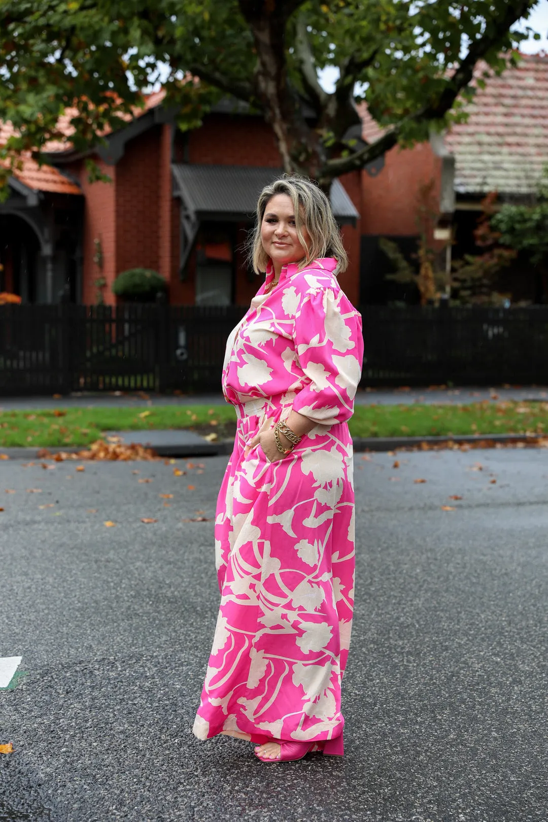 Alva Culottes - Pink Leaf