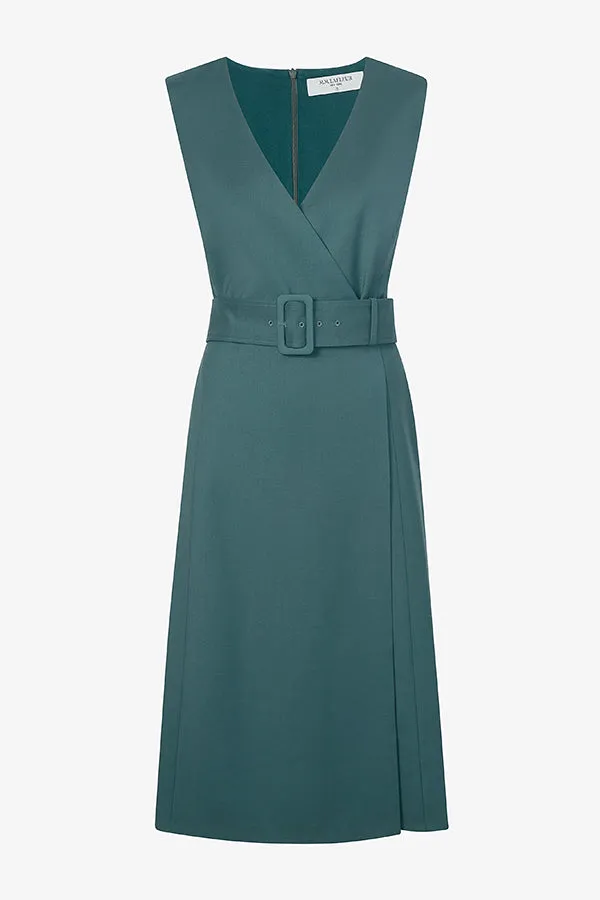 Angel Dress - Washable Wool Twill :: Blue Jade