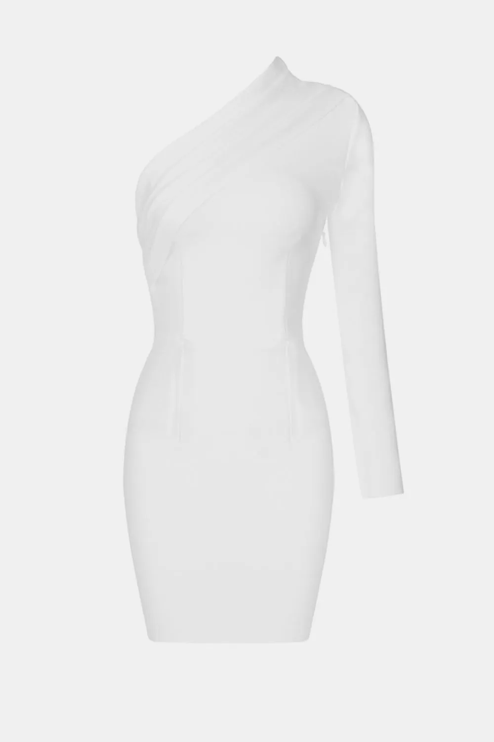 Asymmetrical Neck One-Shoulder Bodycon Dress