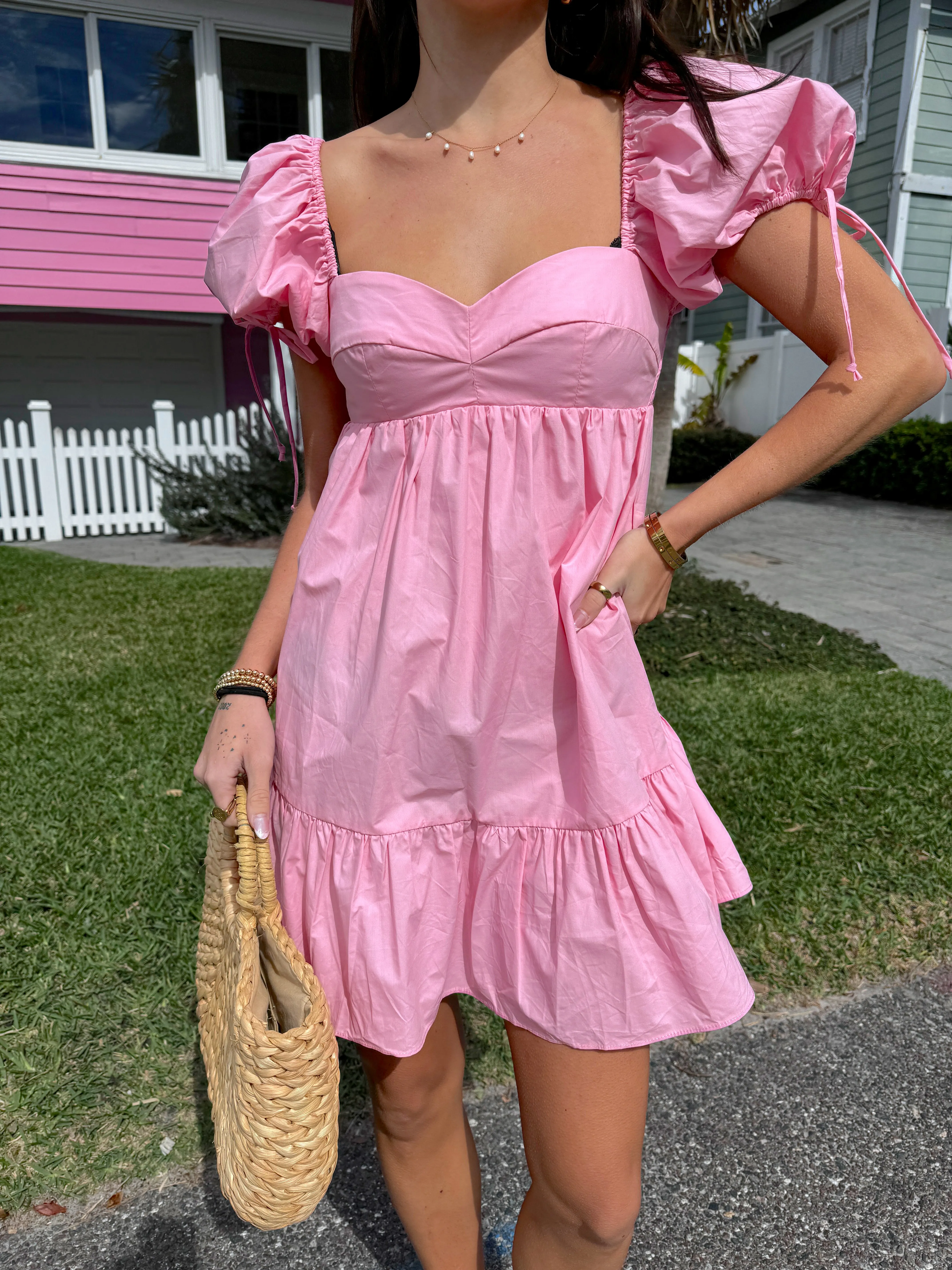 Baby Pink Babydoll Dress