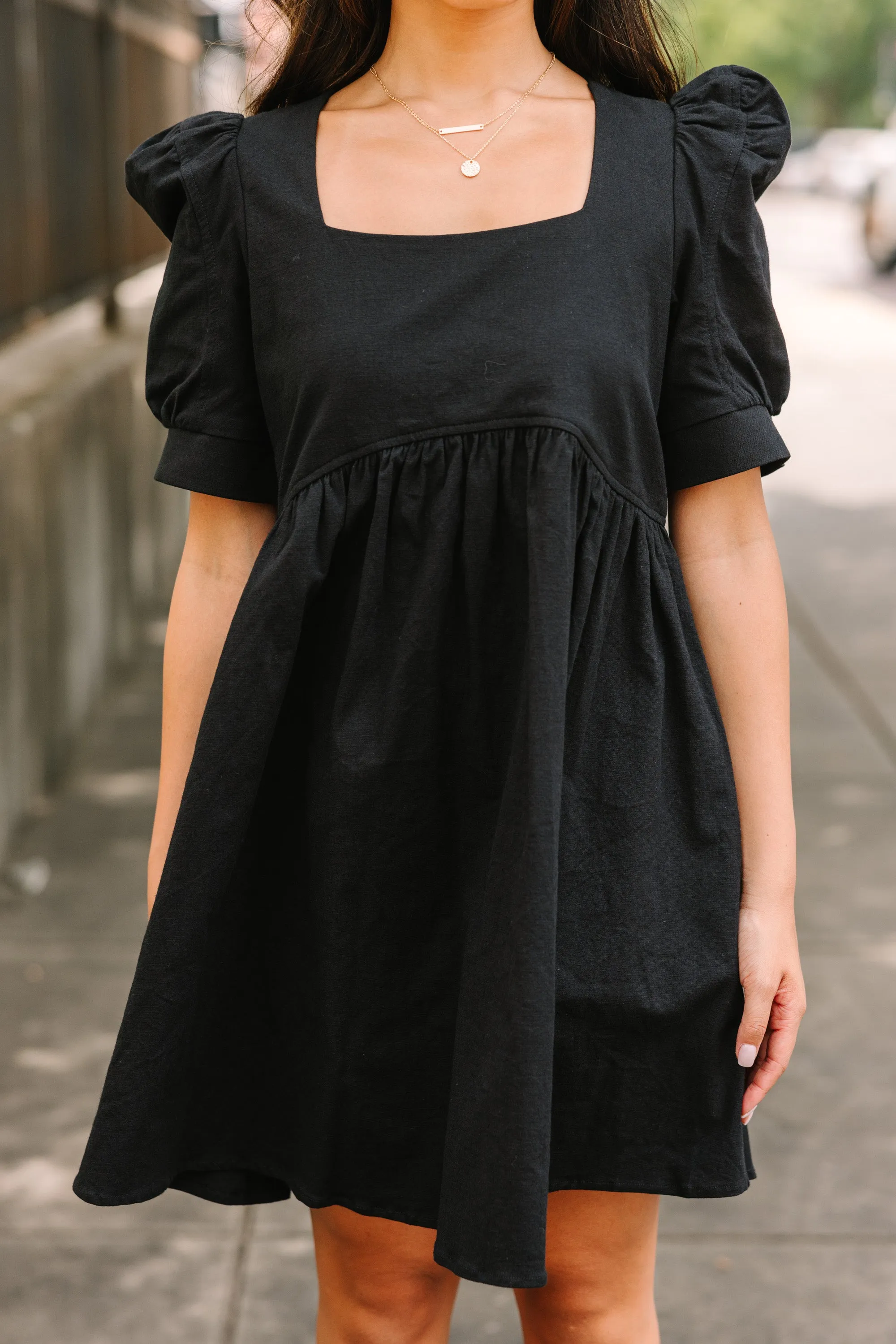 Beautiful Work Black Babydoll Dress