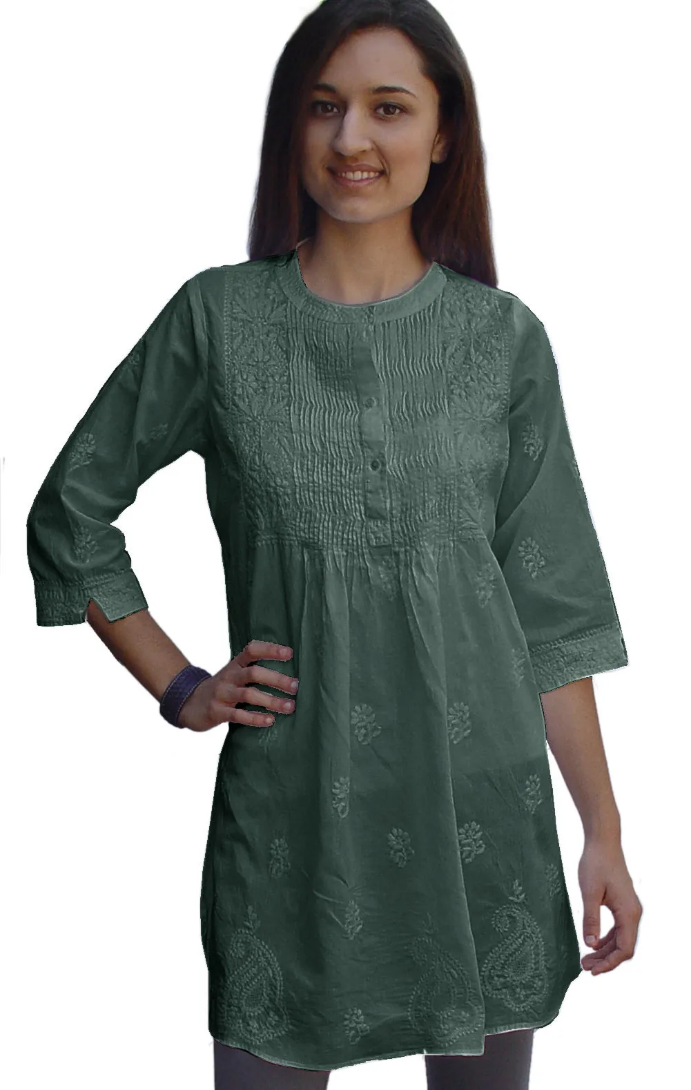 BIBA Hand Embroidered Cotton Tunic (Regular Sizes)