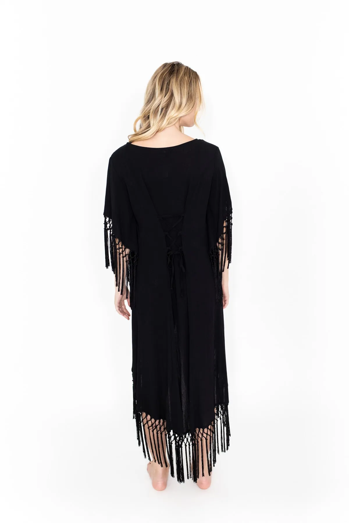 Black Fringe Duster