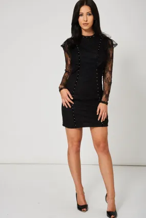 Black Lace Bodycon Dress Ex-Branded