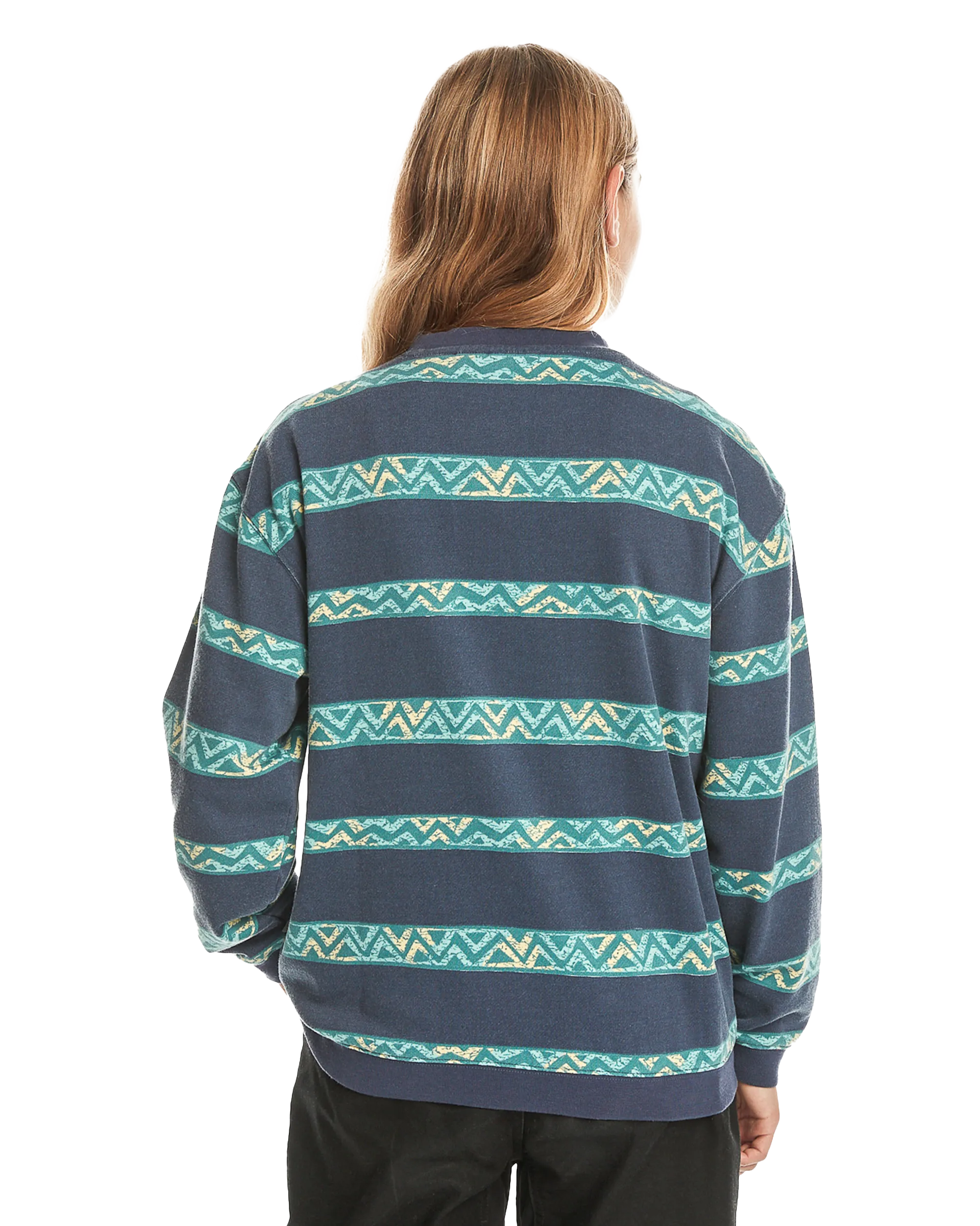 Boys Take Us Back Sweatshirt in Crown Blue & Heritage Stripe