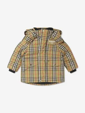 Burberry Boys Check Down Aubin Coat