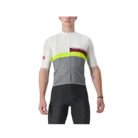 Castelli A Blocco Short Sleeve Jersey White Grey