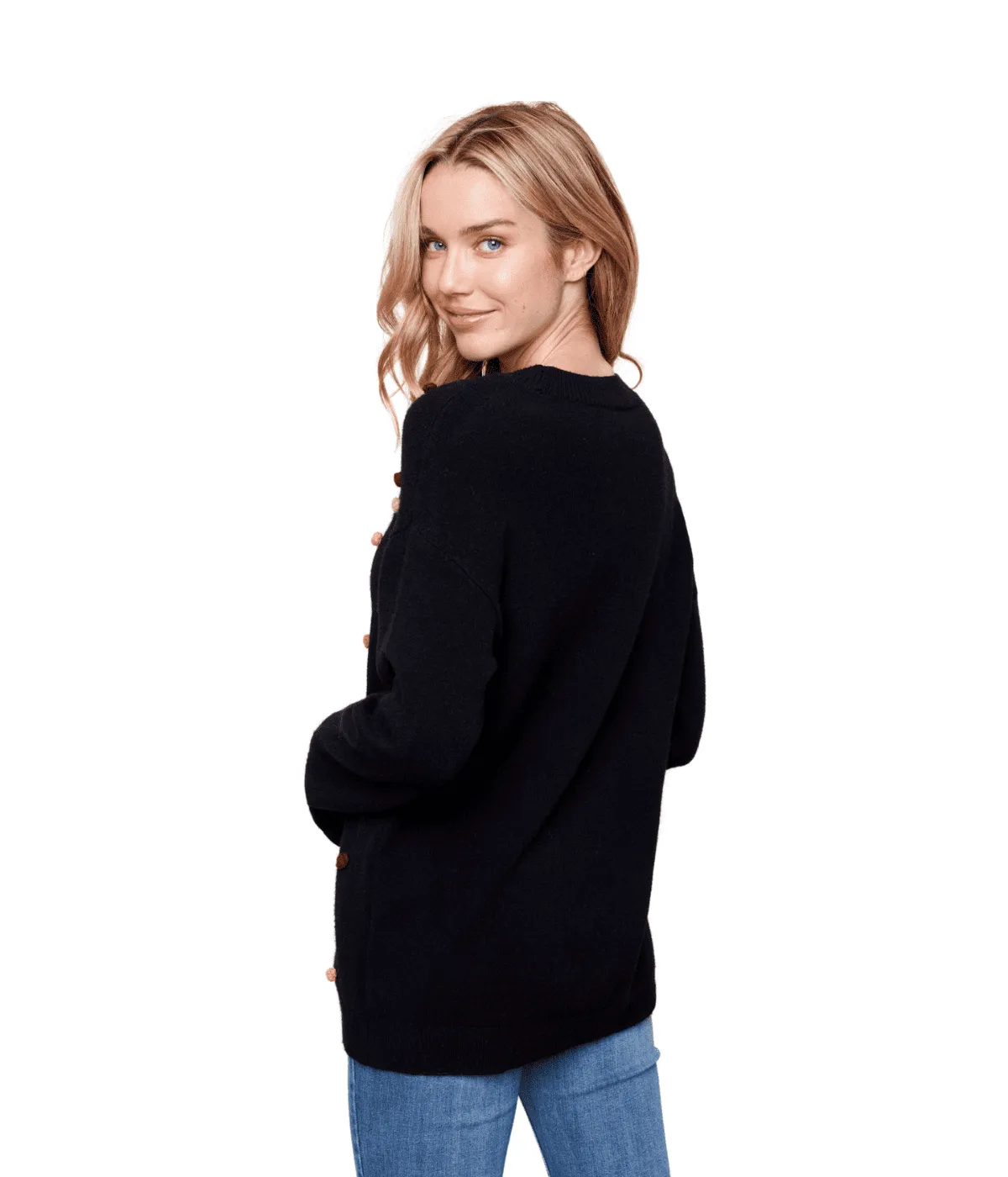 Charlie B-Pom Pom Sweater - Black