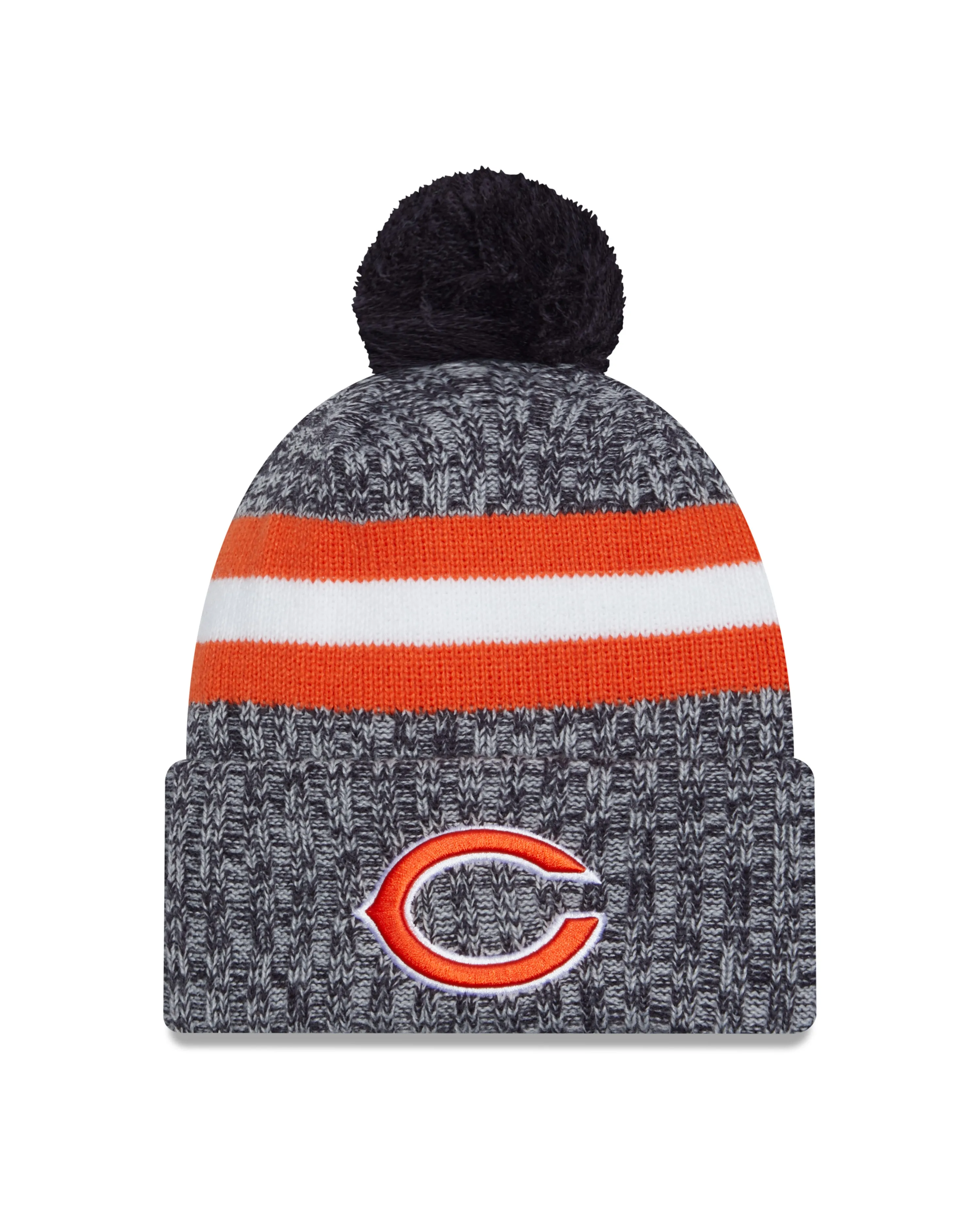 Chicago Bears New Era 2023 Sideline - Sport Cuffed Pom Knit Hat - Navy