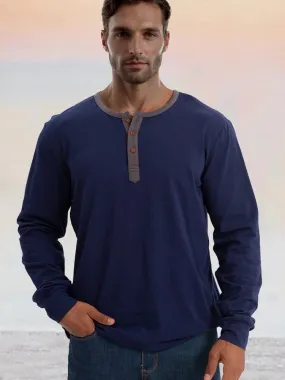 Classic Soft 100% Cotton Henley Shirt