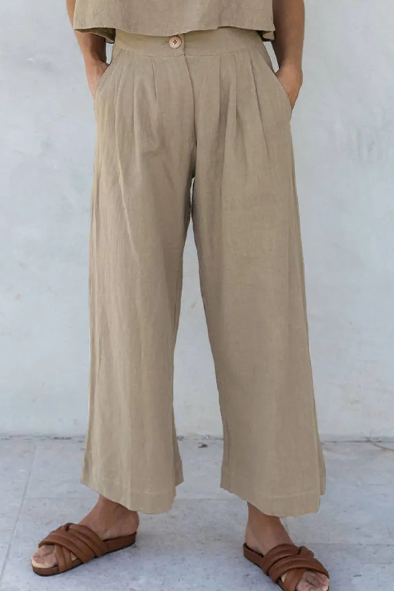 COTTON AND LINEN STRAIGHT PANTS_CWBLP0731