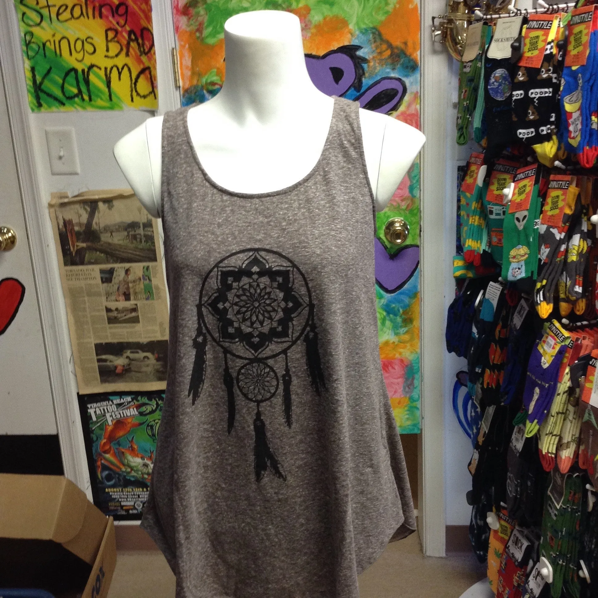 Cotton Tunic W/ Dreamcatcher Print