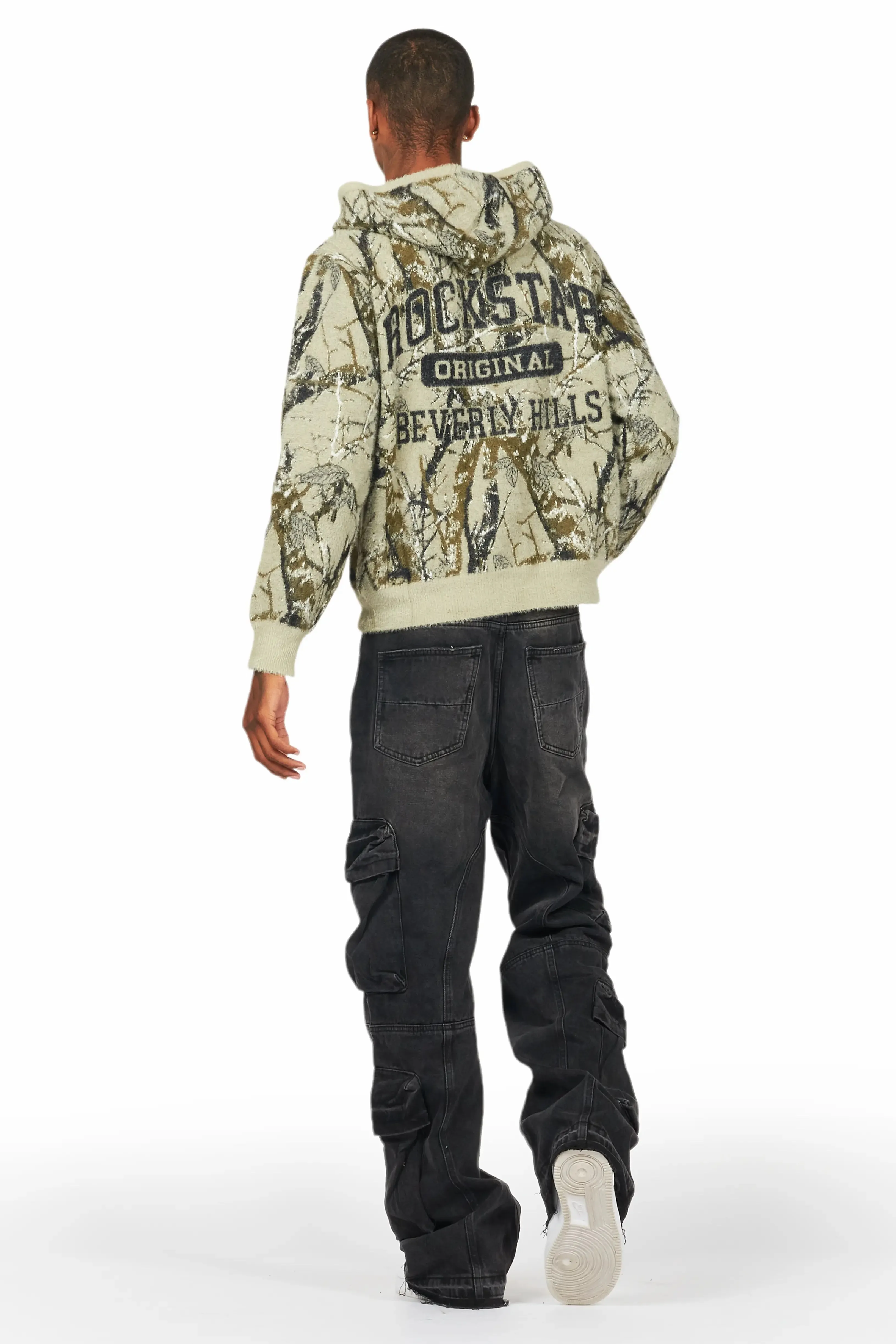 Damodar Tree Camo Knitted Mohair Hoodie