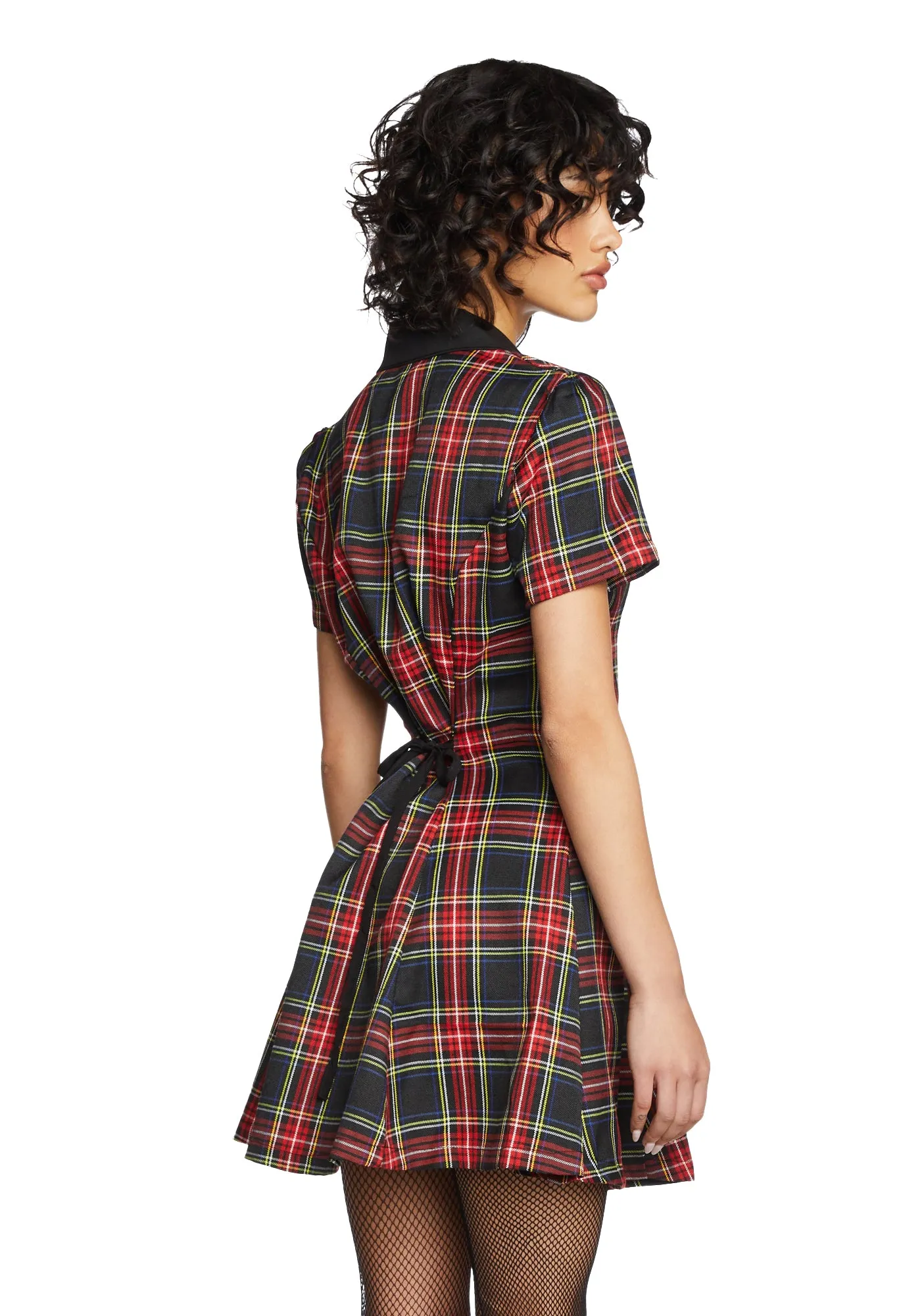 Devil You Don't Exist Plaid Dress