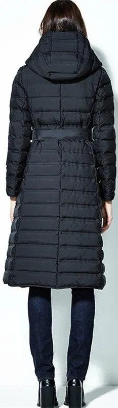 Double-Breasted Hooded Puffer Coat