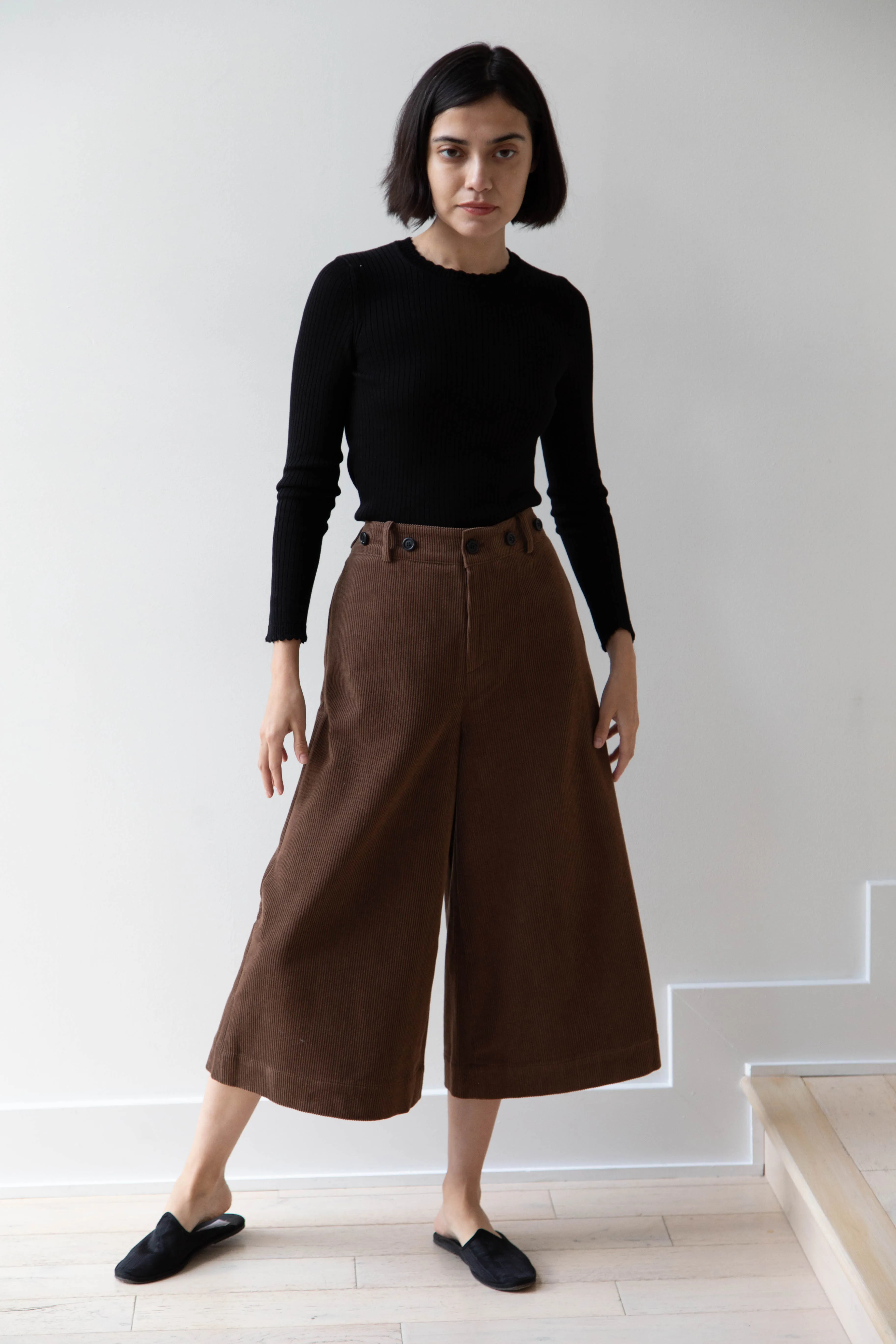 EASTBYEASTWEST | Wood Culottes in Chocolate