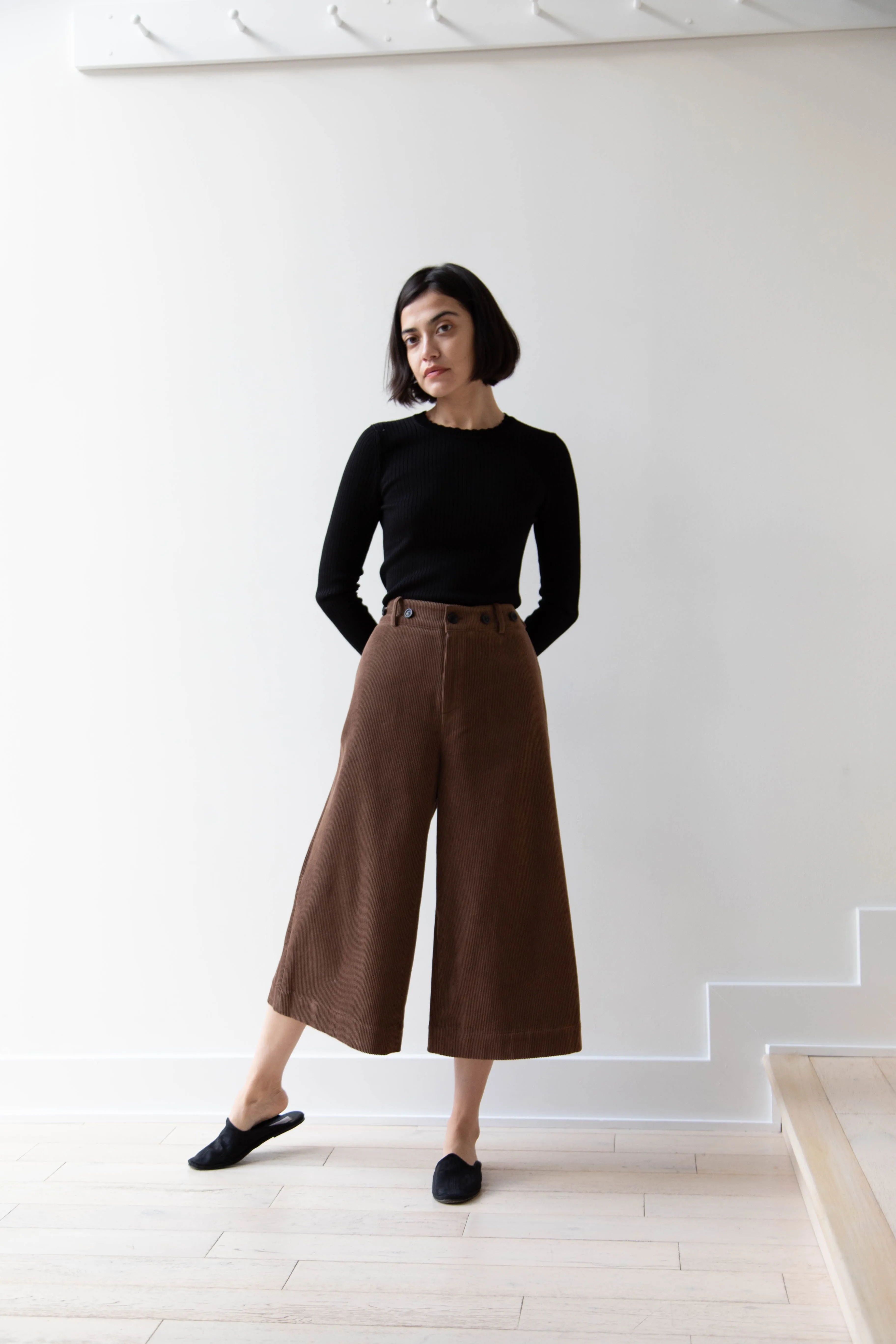 EASTBYEASTWEST | Wood Culottes in Chocolate