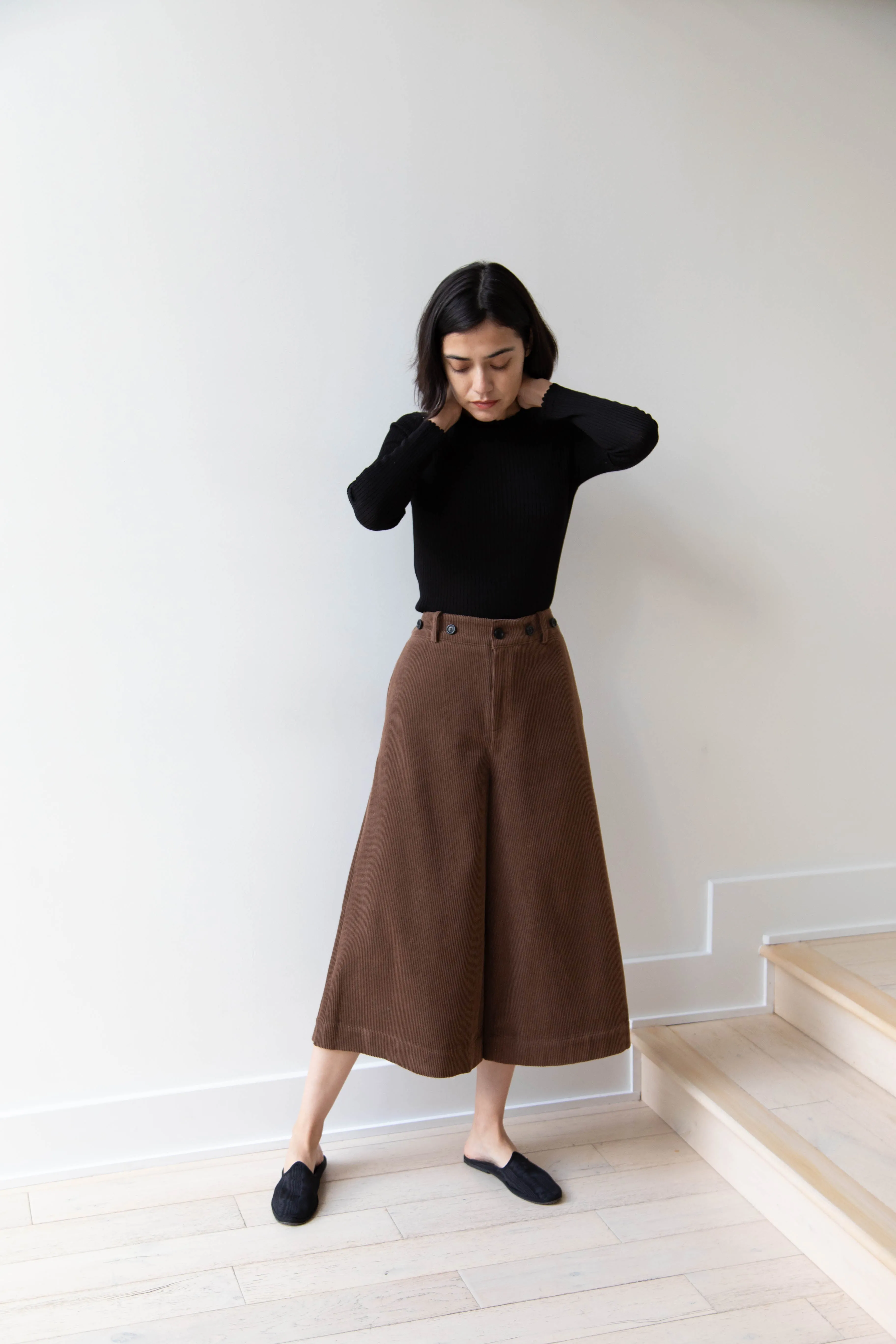 EASTBYEASTWEST | Wood Culottes in Chocolate