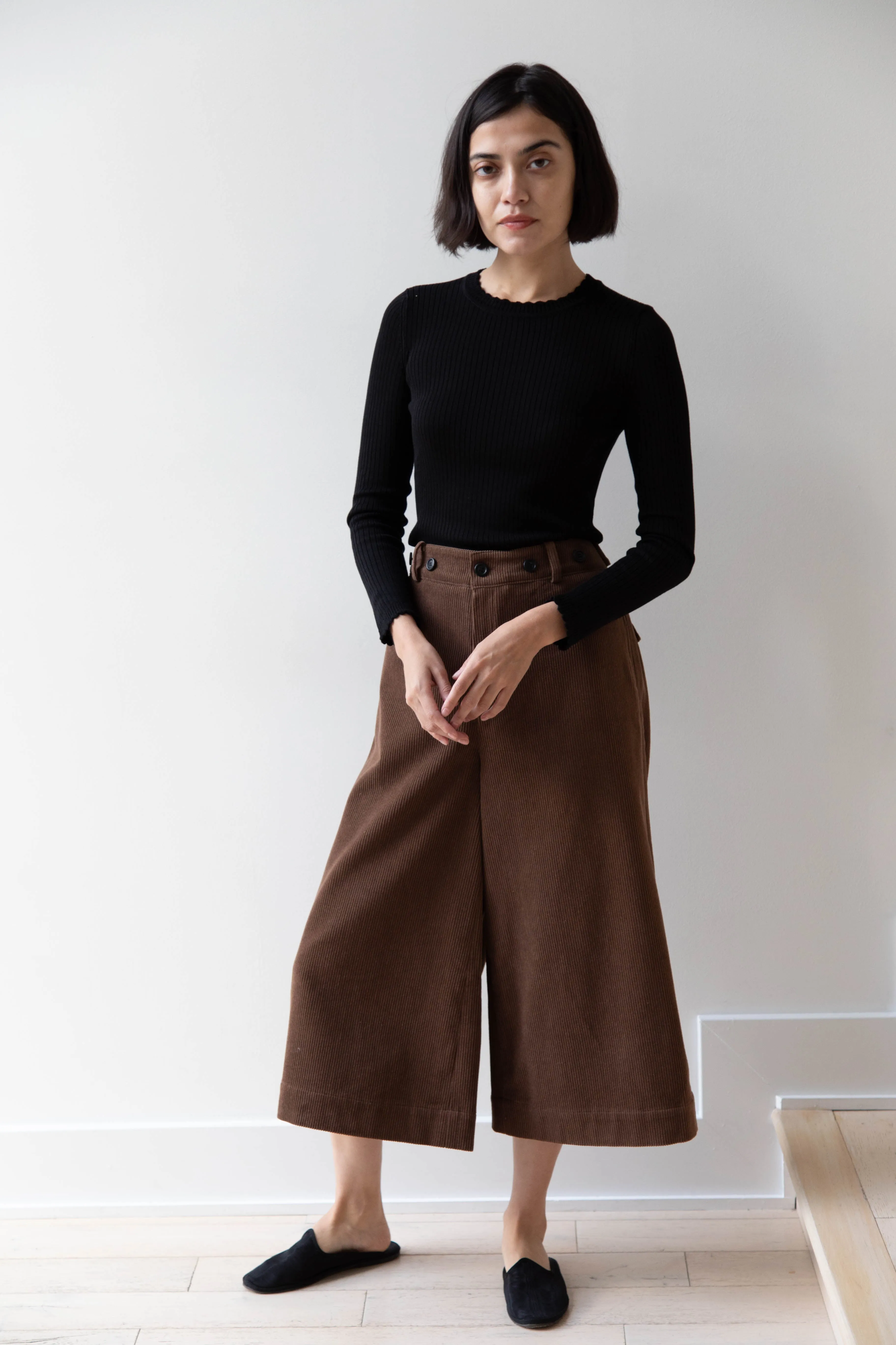 EASTBYEASTWEST | Wood Culottes in Chocolate