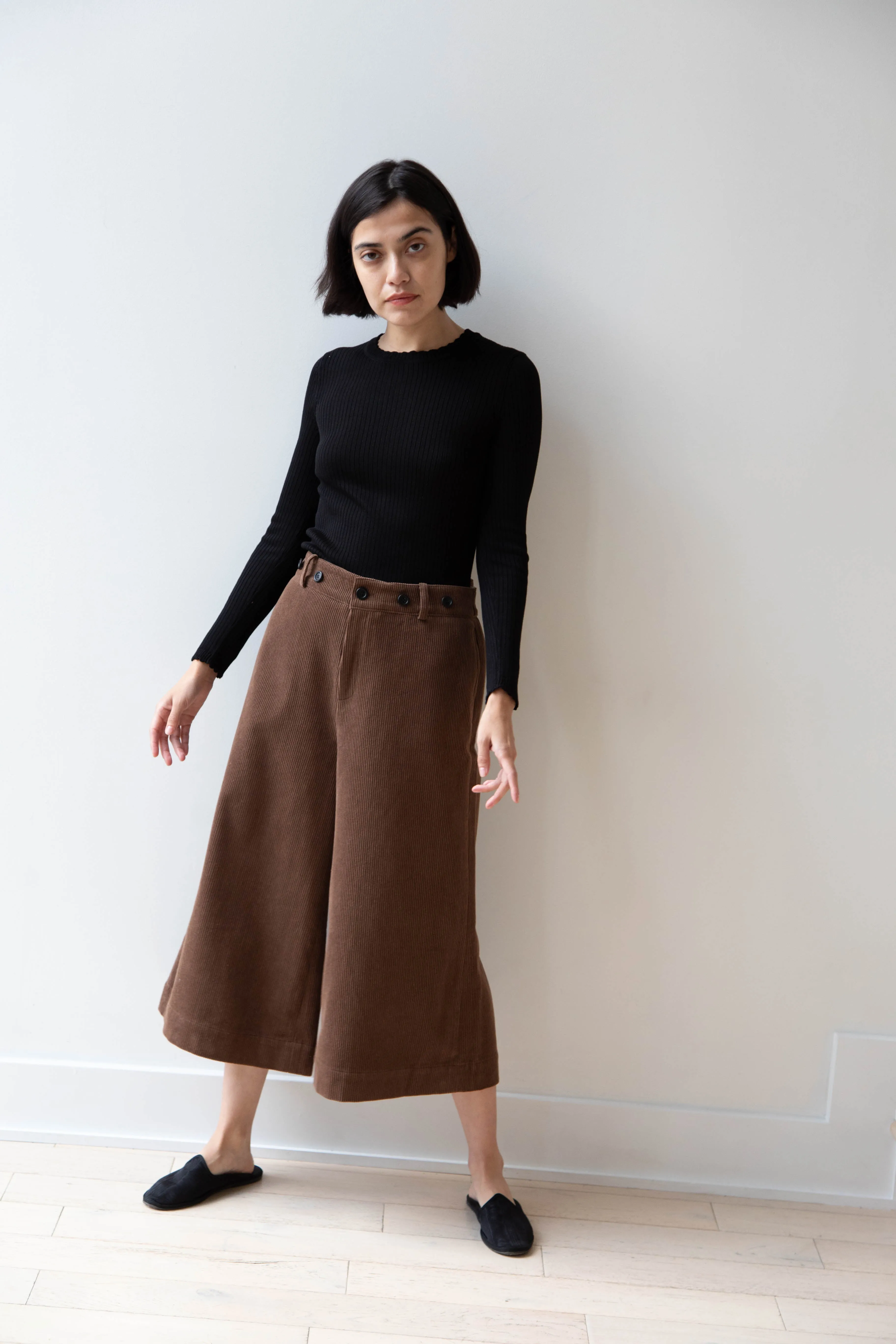 EASTBYEASTWEST | Wood Culottes in Chocolate