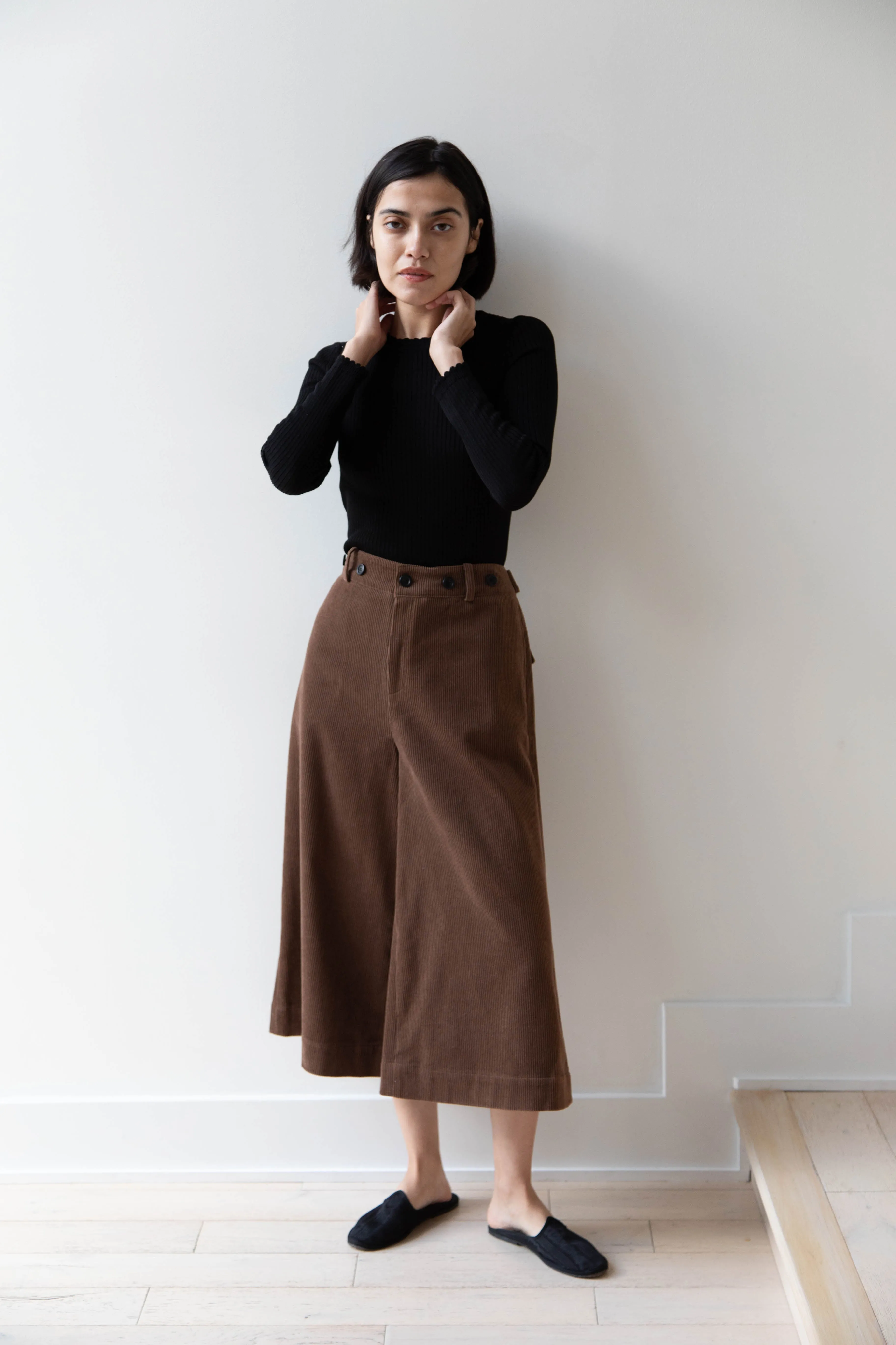 EASTBYEASTWEST | Wood Culottes in Chocolate