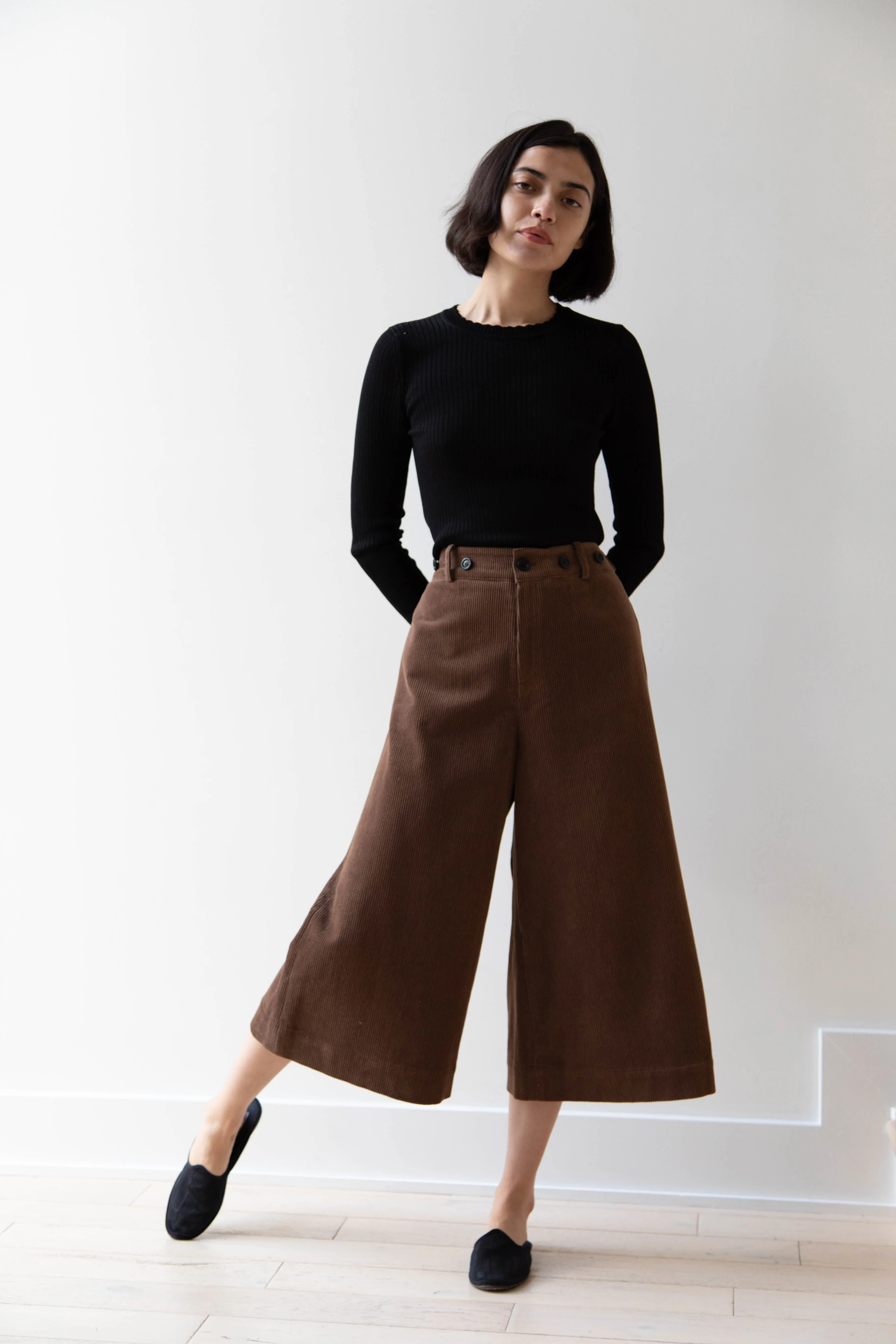 EASTBYEASTWEST | Wood Culottes in Chocolate