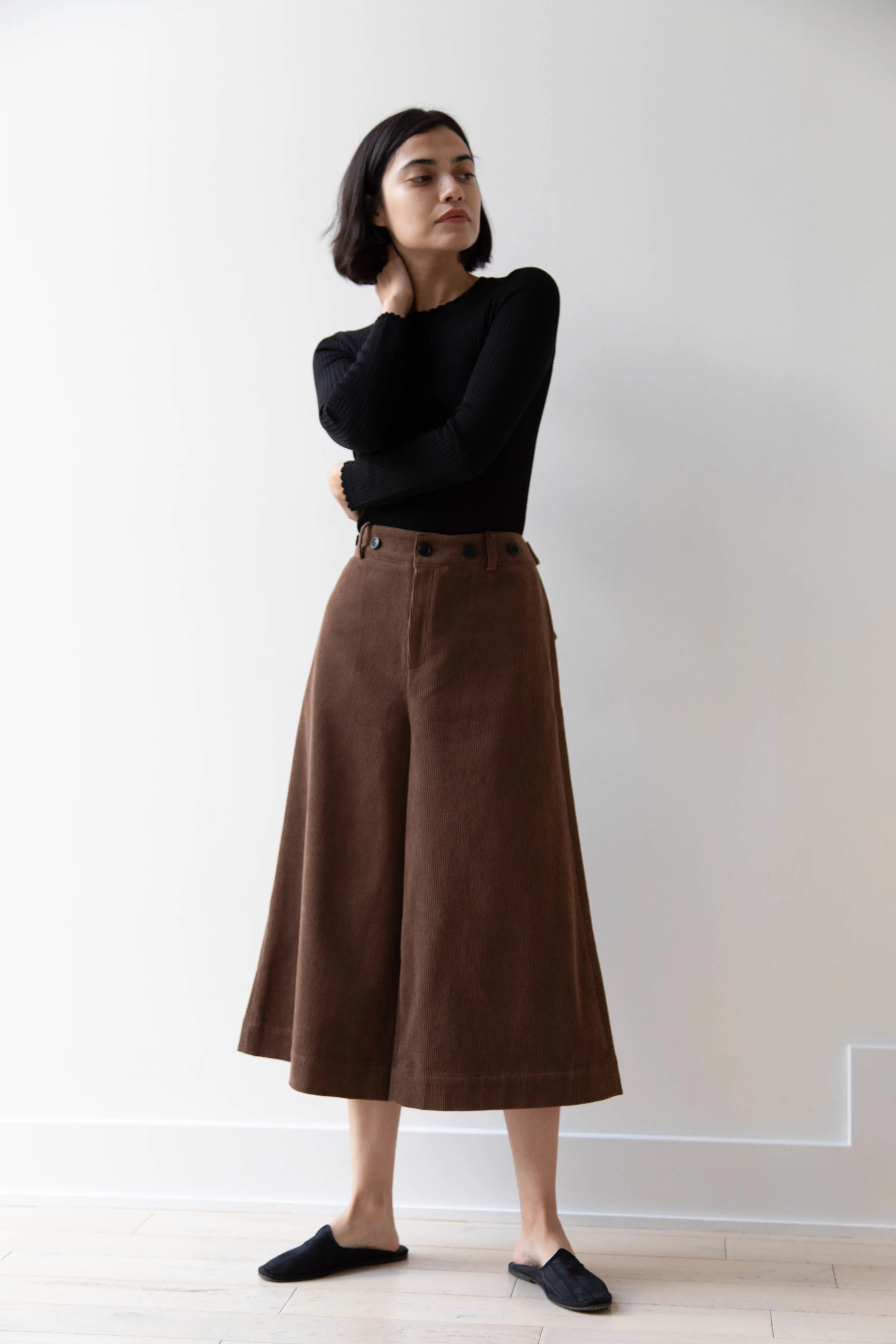 EASTBYEASTWEST | Wood Culottes in Chocolate