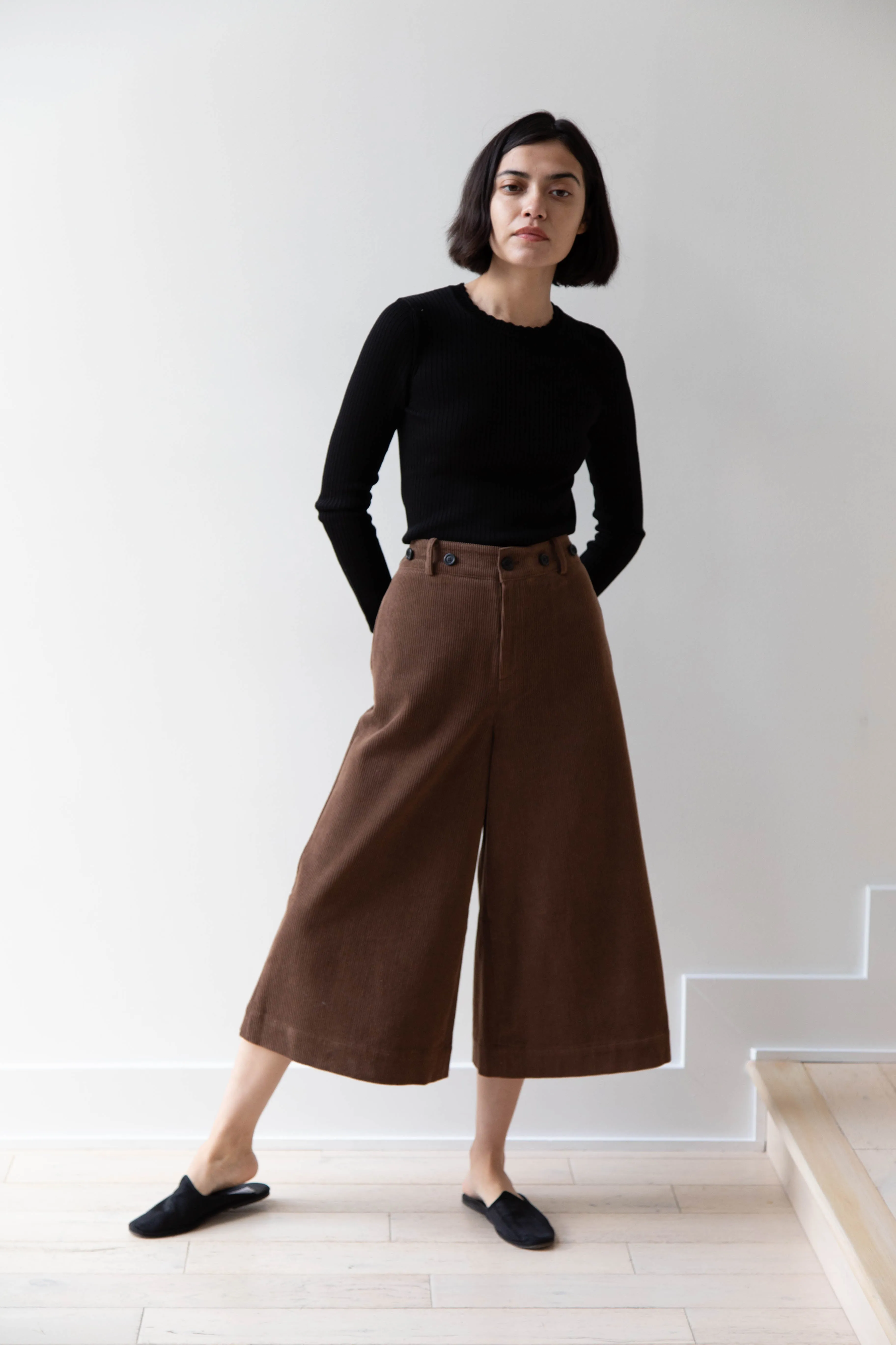 EASTBYEASTWEST | Wood Culottes in Chocolate