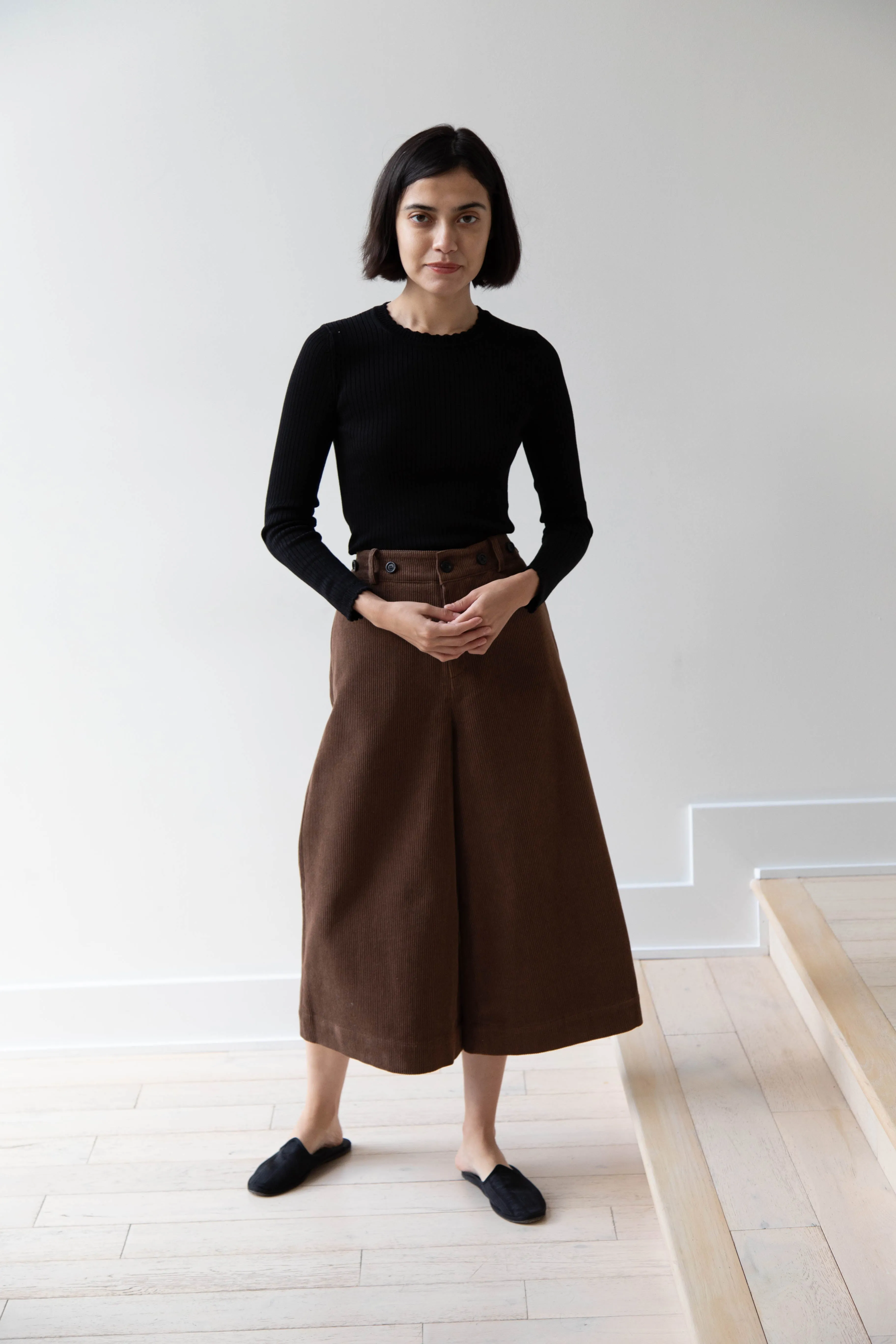 EASTBYEASTWEST | Wood Culottes in Chocolate