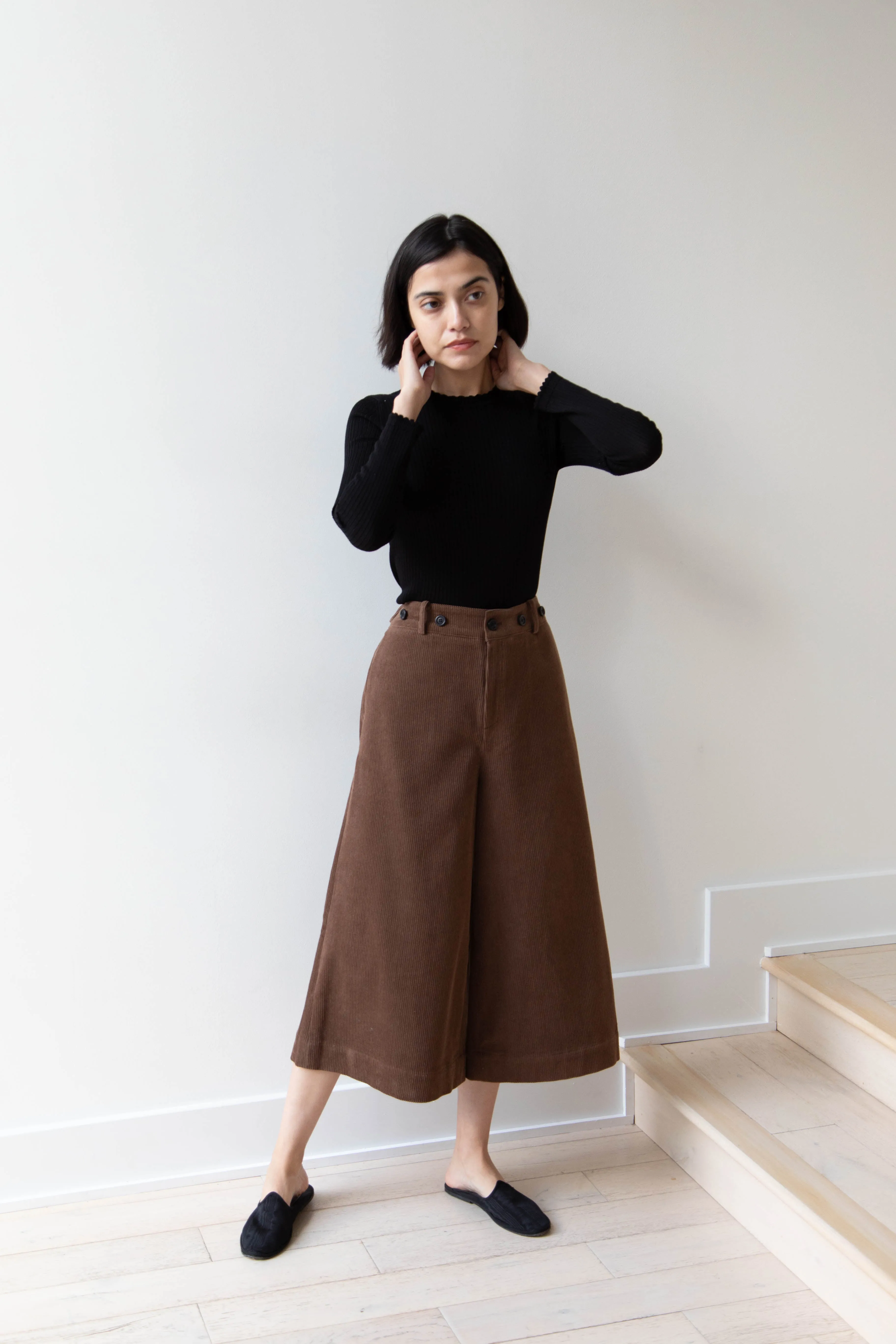 EASTBYEASTWEST | Wood Culottes in Chocolate