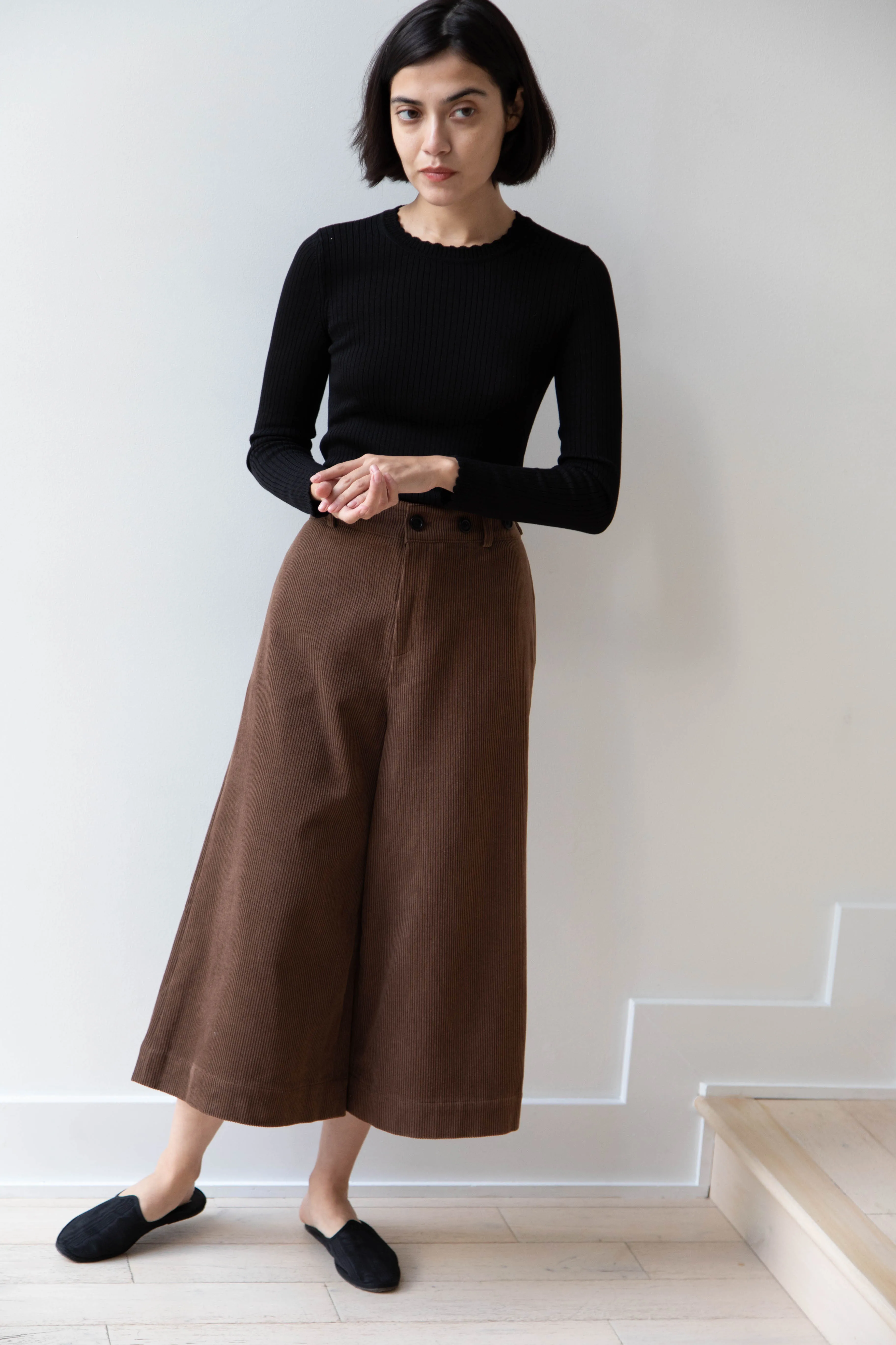 EASTBYEASTWEST | Wood Culottes in Chocolate