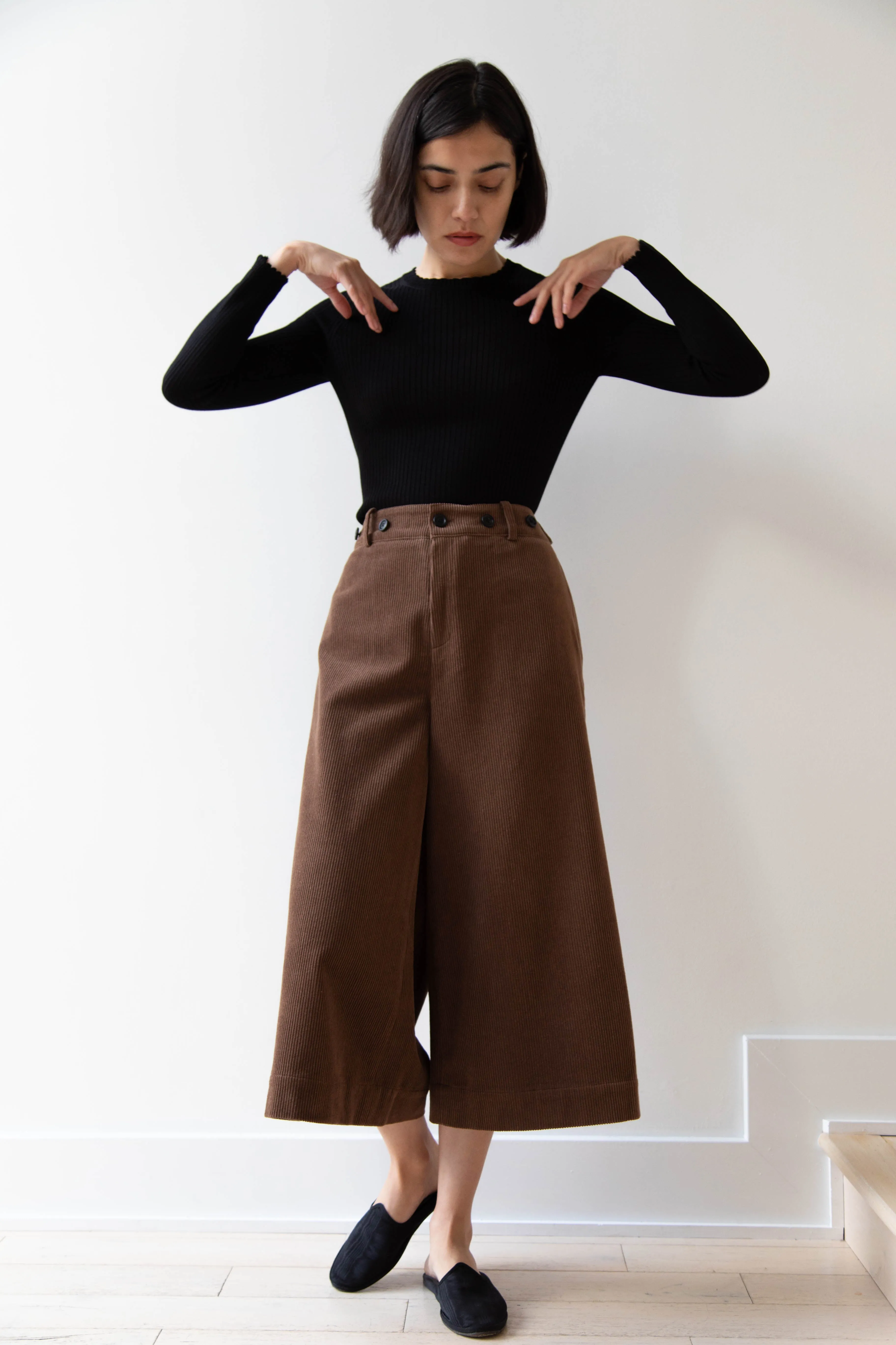 EASTBYEASTWEST | Wood Culottes in Chocolate