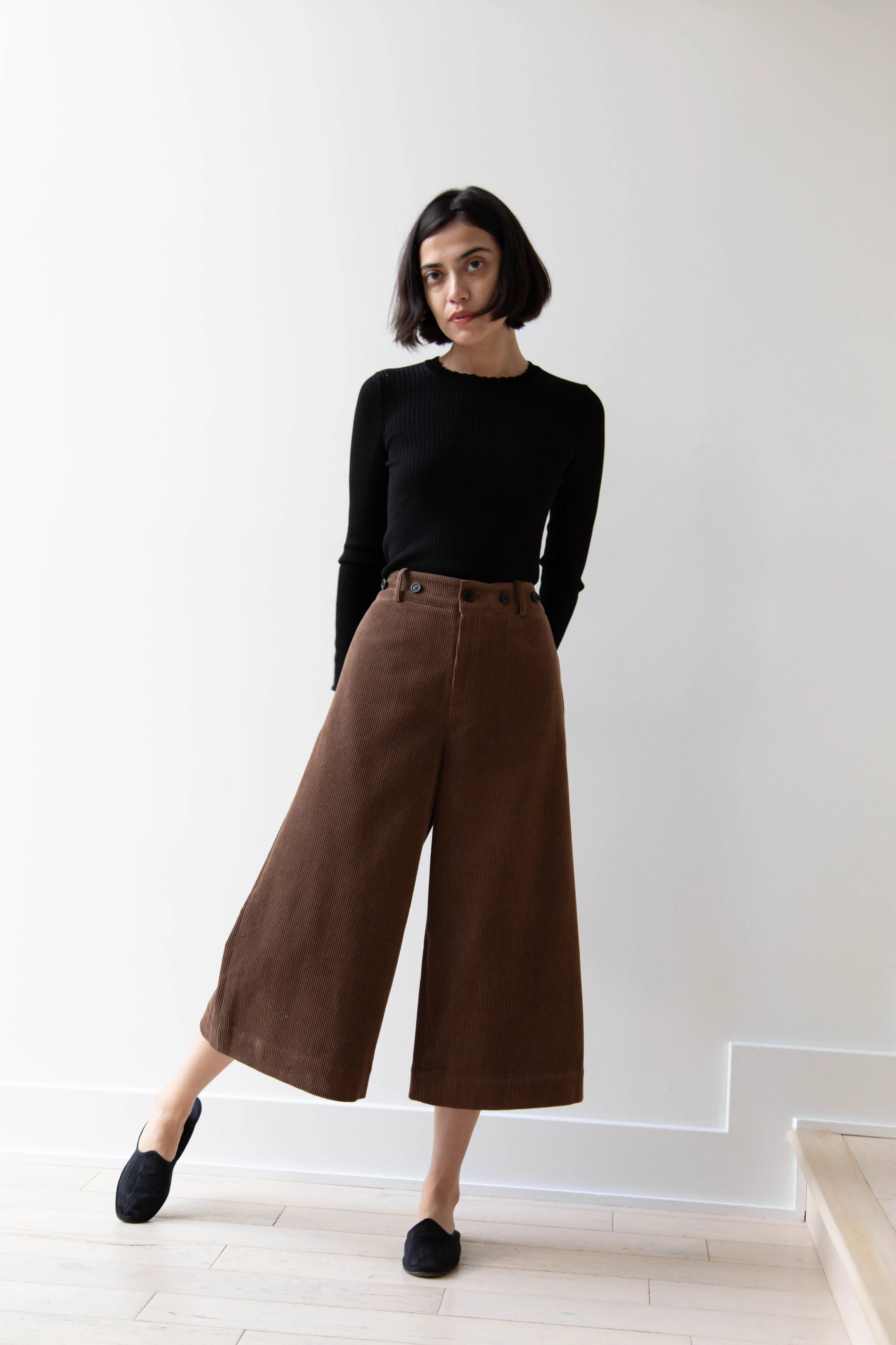 EASTBYEASTWEST | Wood Culottes in Chocolate