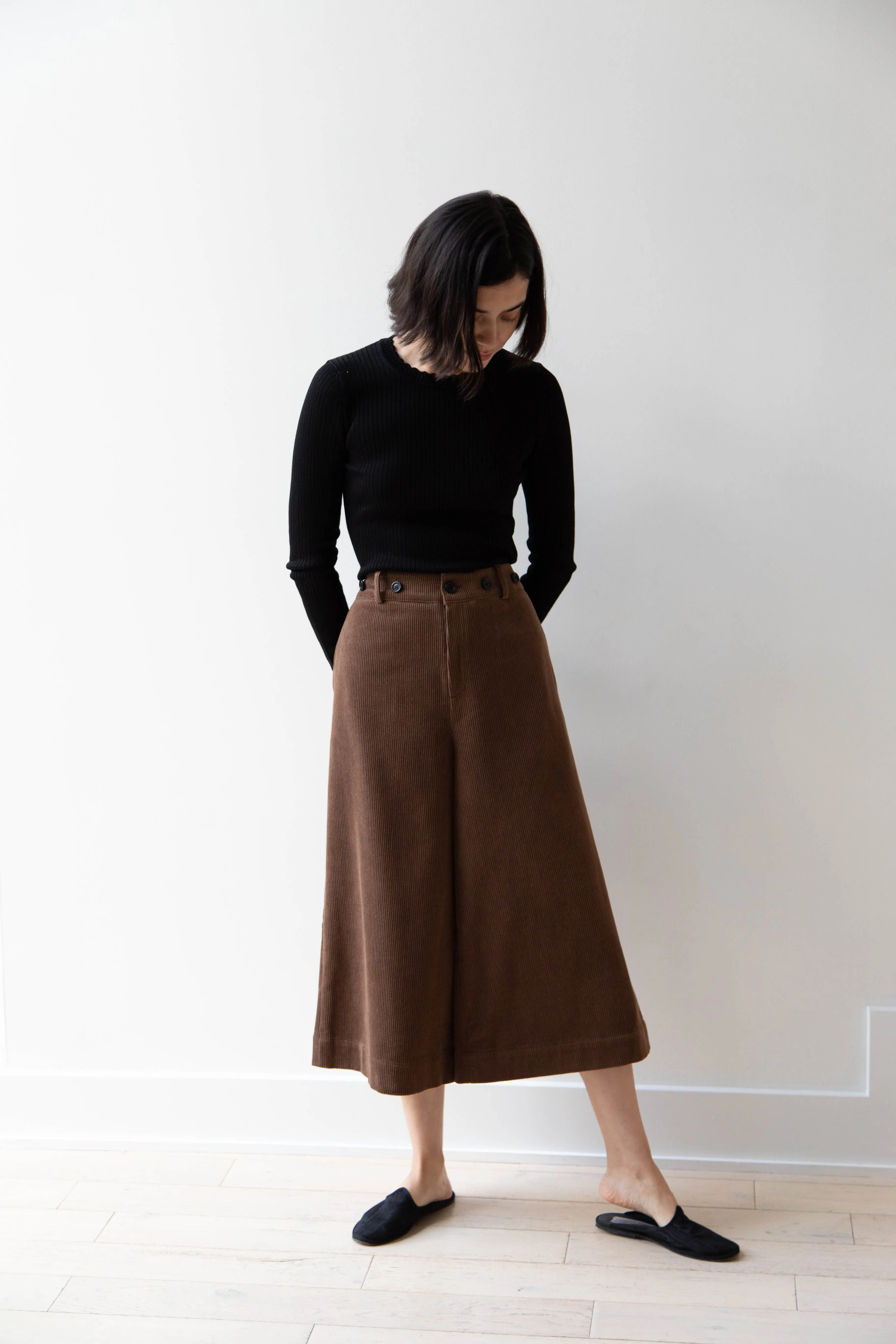 EASTBYEASTWEST | Wood Culottes in Chocolate