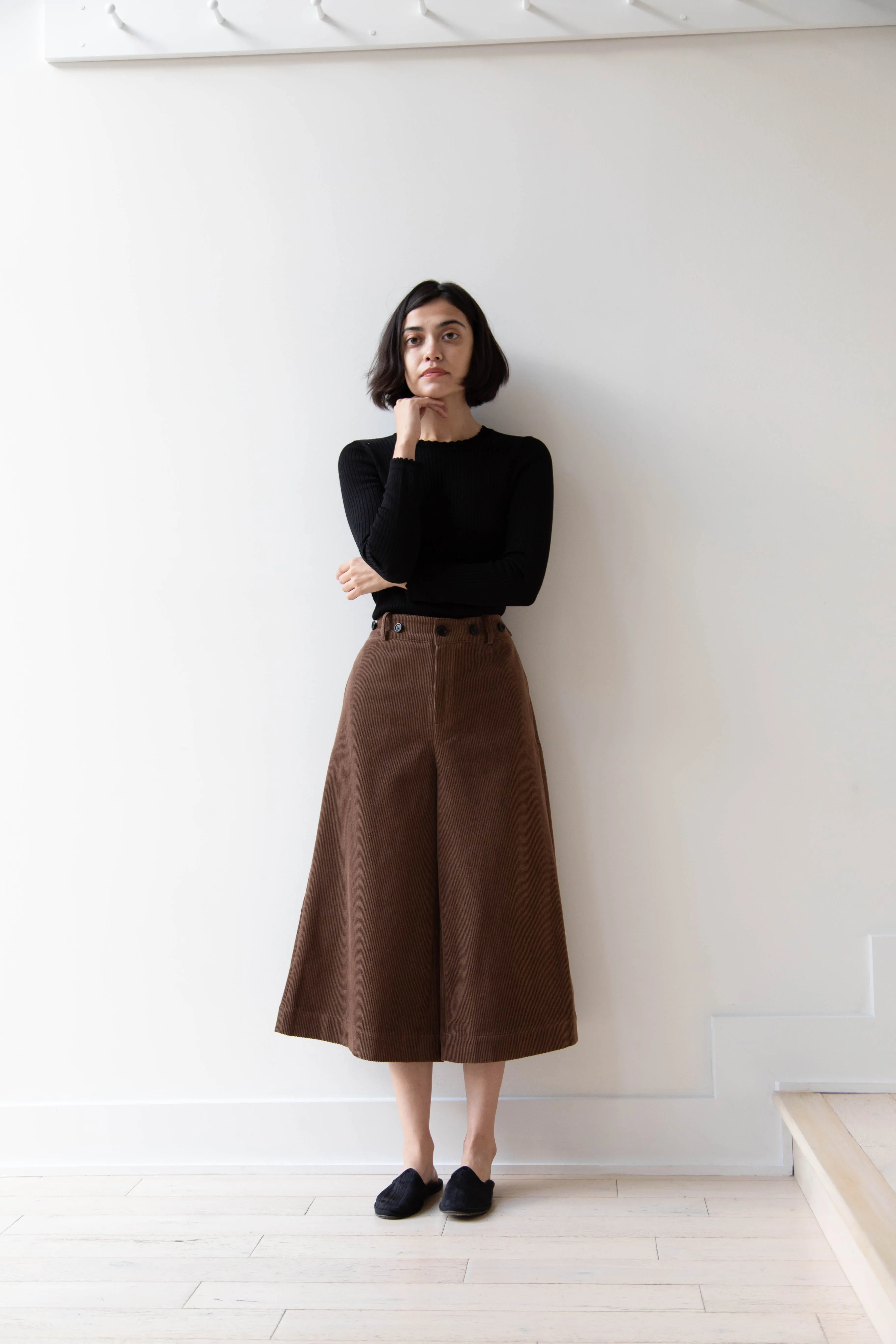 EASTBYEASTWEST | Wood Culottes in Chocolate