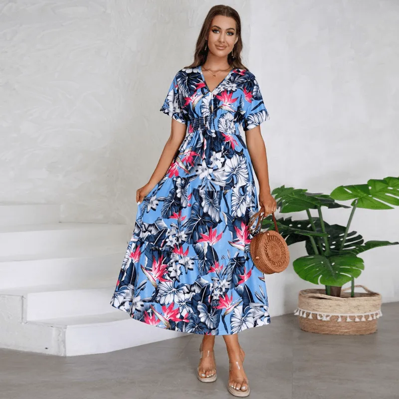 Elegant and Charming Long Floral Dress