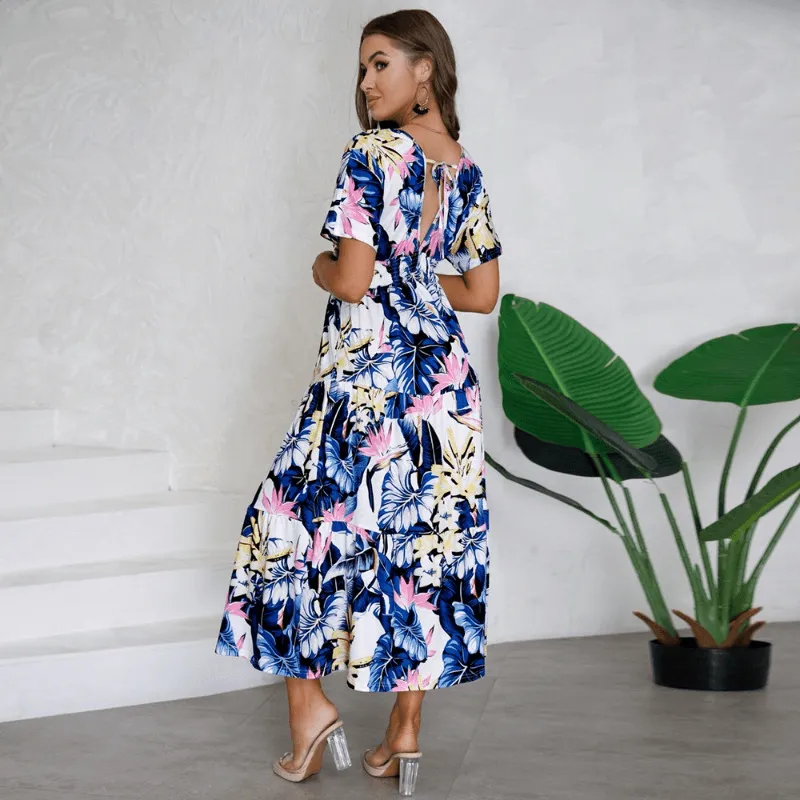 Elegant and Charming Long Floral Dress