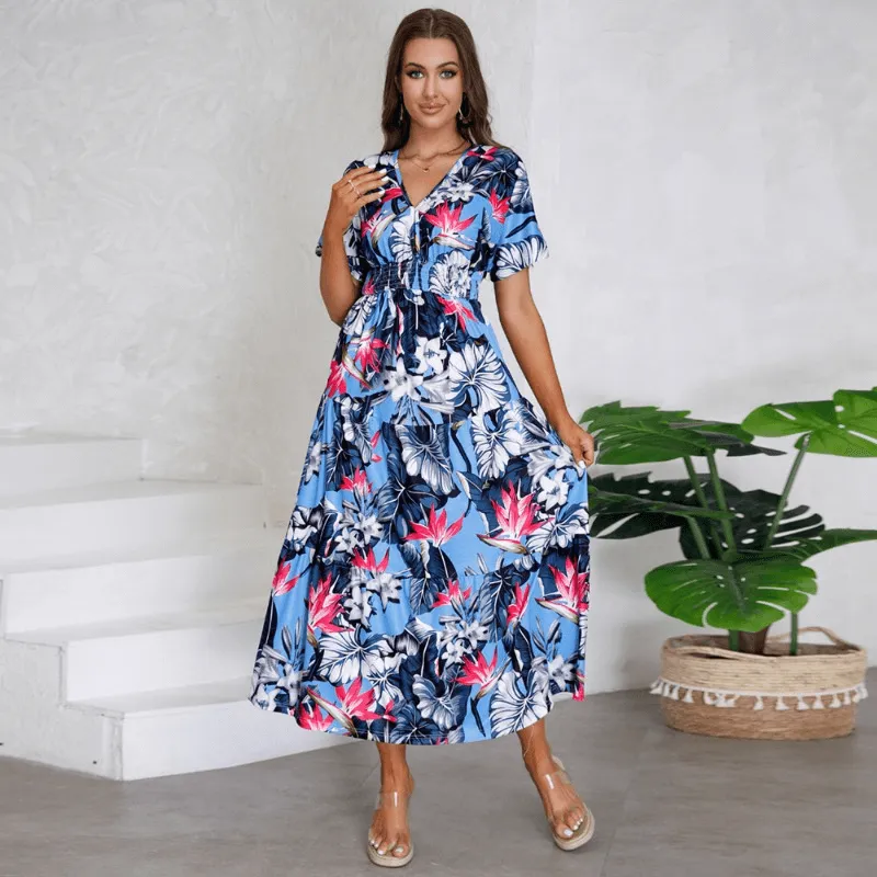 Elegant and Charming Long Floral Dress