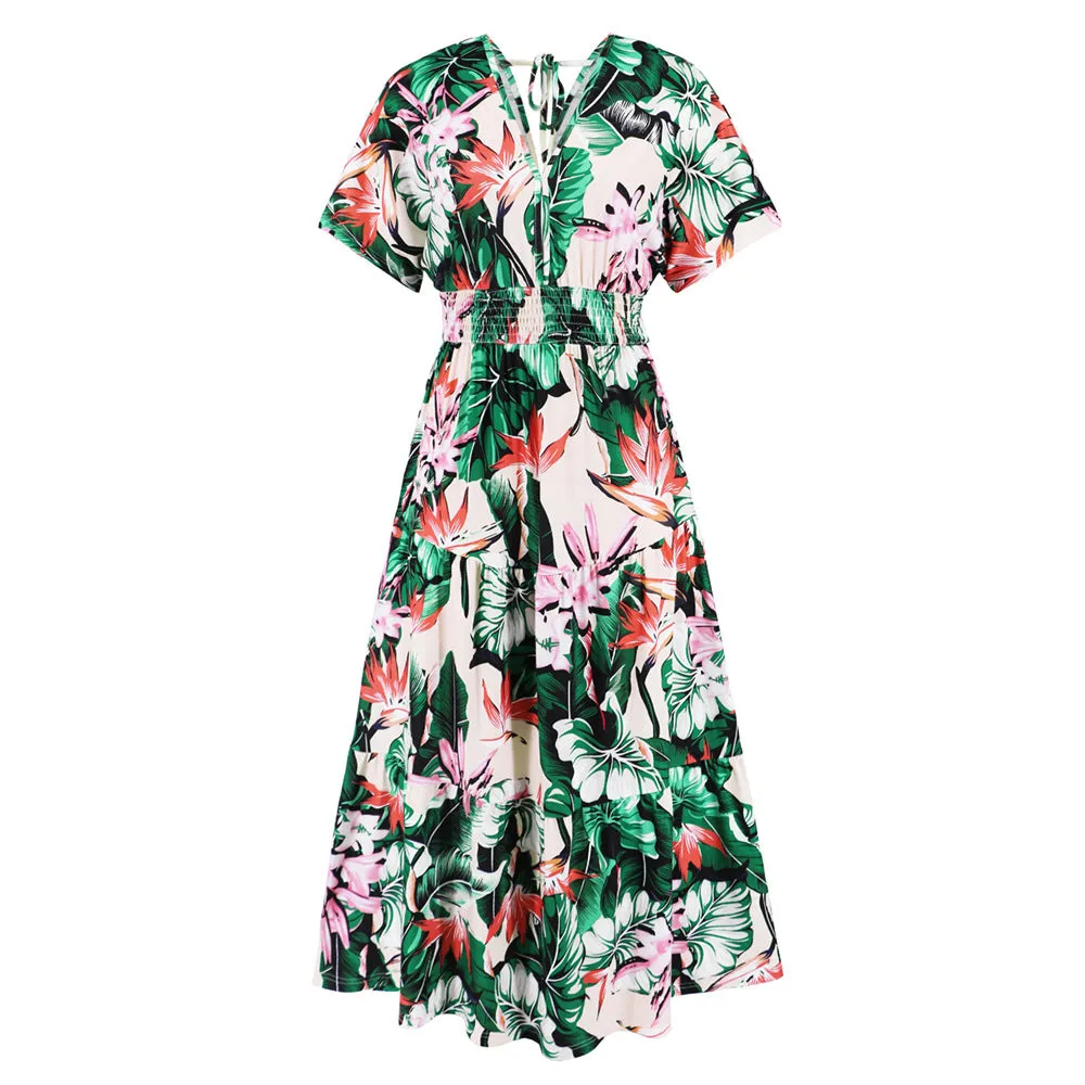 Elegant and Charming Long Floral Dress