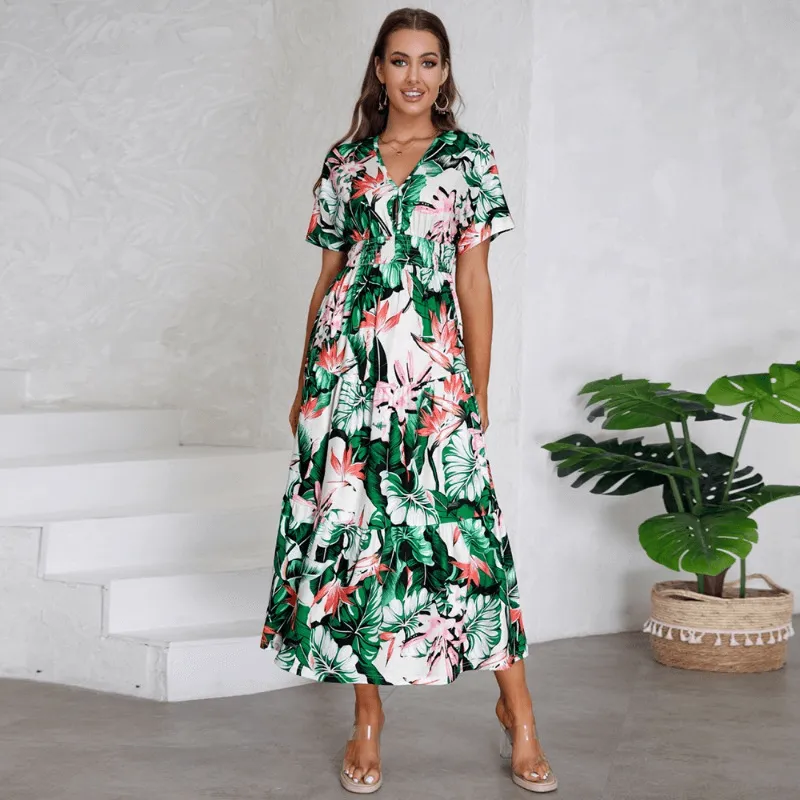 Elegant and Charming Long Floral Dress