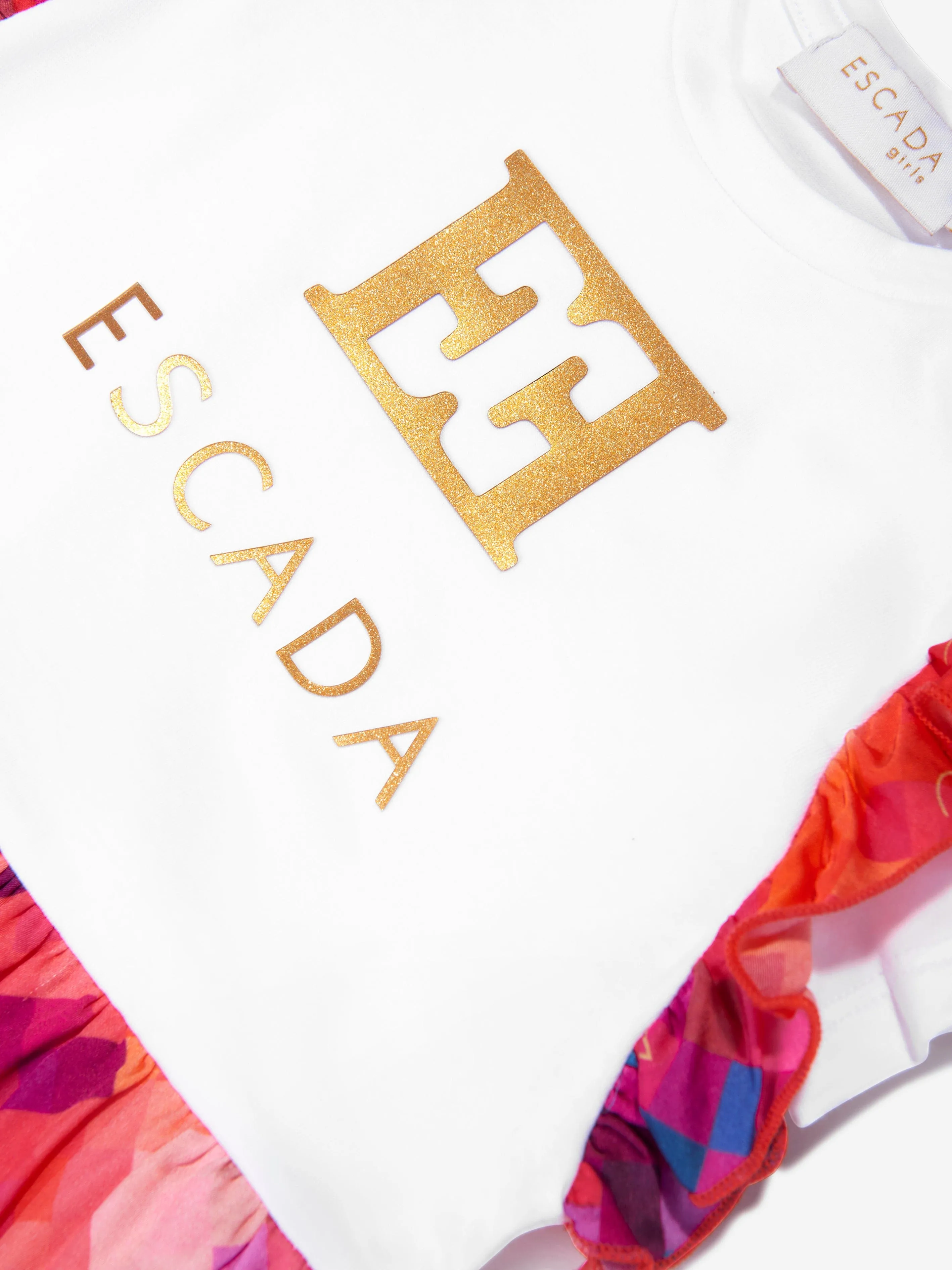 Escada Baby Girls Logo T-Shirt Dress in White